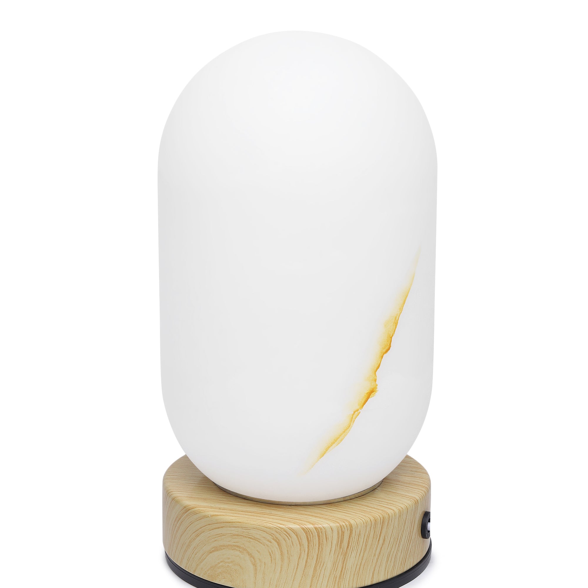 Opaline Natural Wood Table Lamp