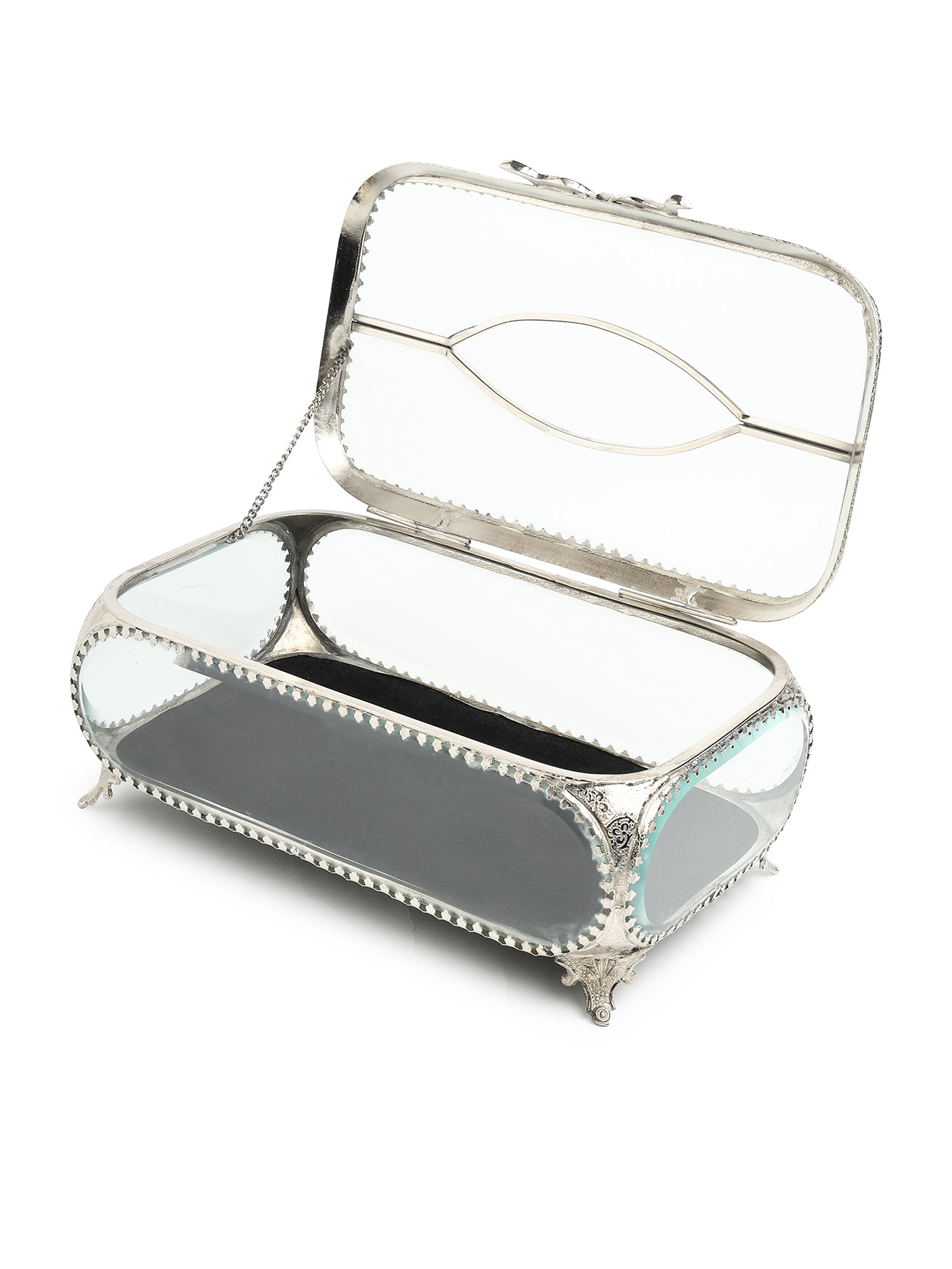 Evoria Brass Glass Tissue Holder