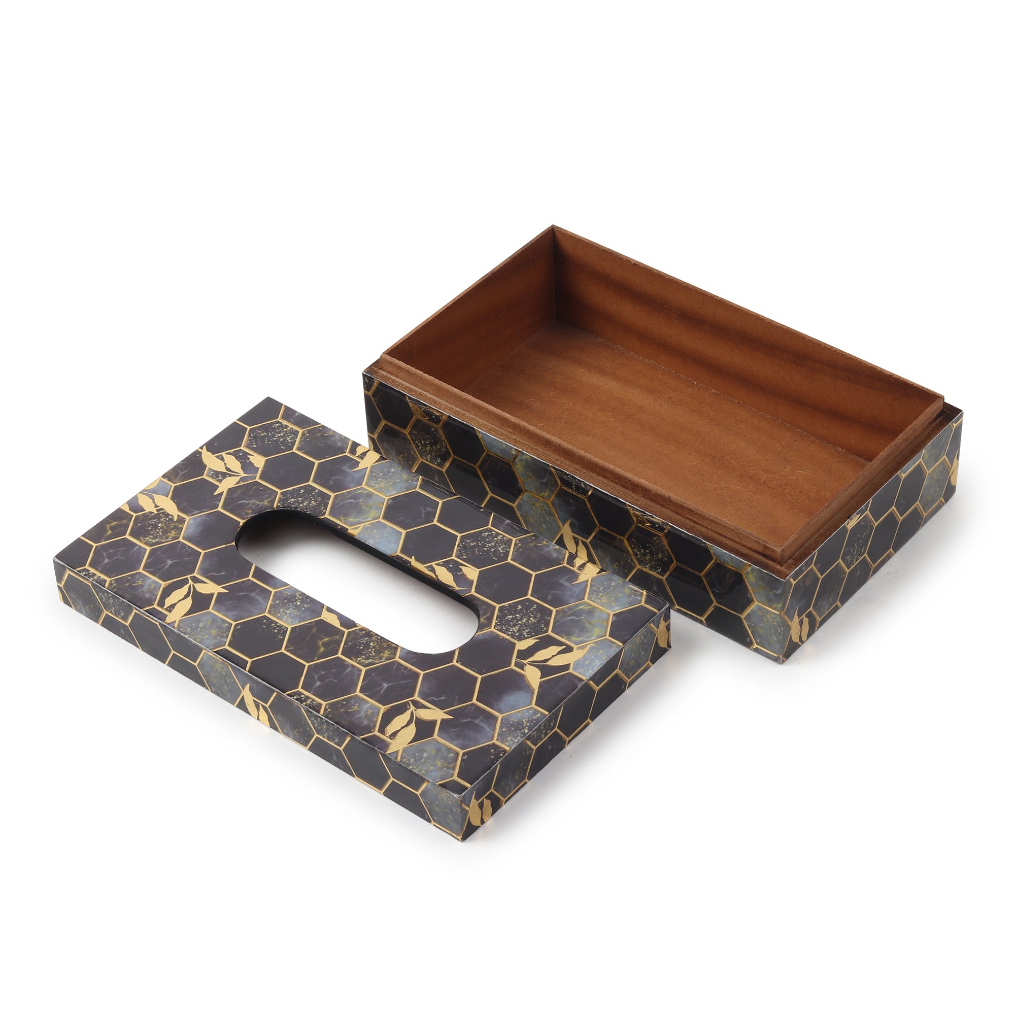 Gilded Hive Wooden Tissue Box Holder