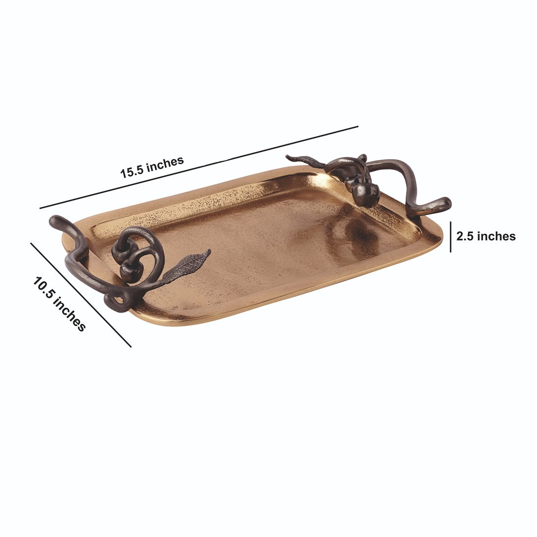 Cherry Vine Serving Tray Gold