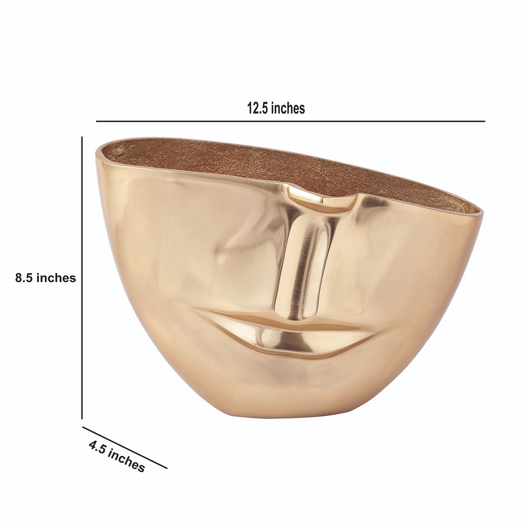 The Amused Gold Face Vase