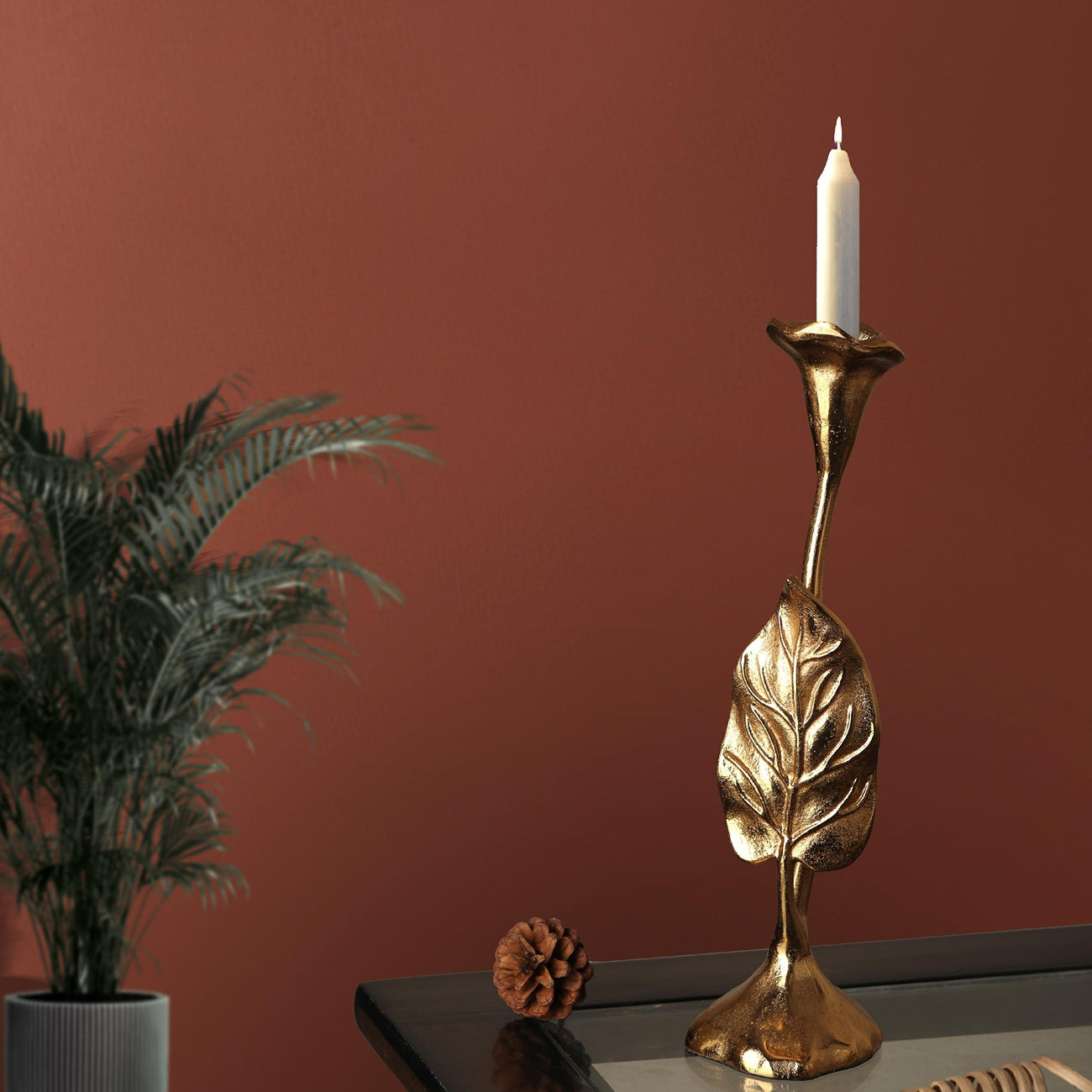 Jules Leaf Candle Holder Large