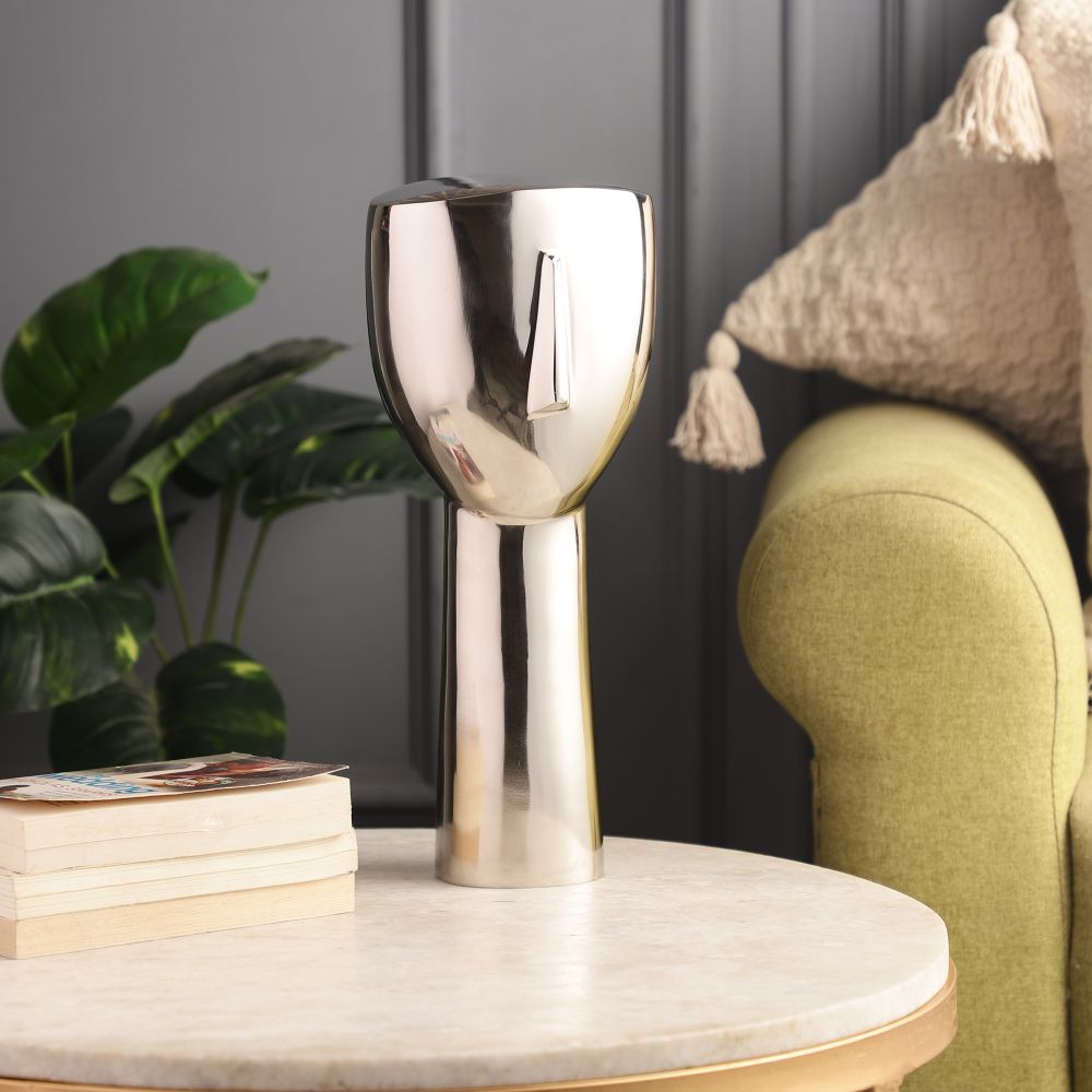 Abstract Face Decorative Silver