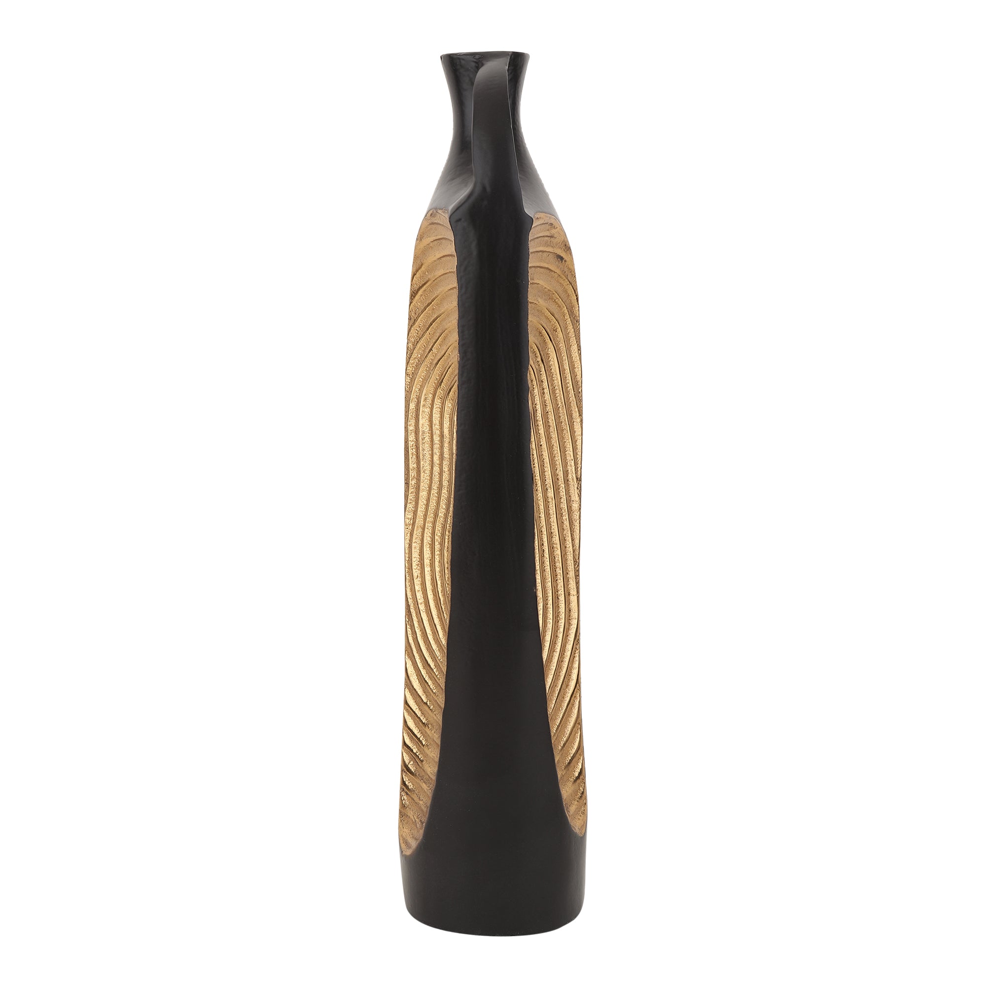 Alloy Art Vase in Black & Gold