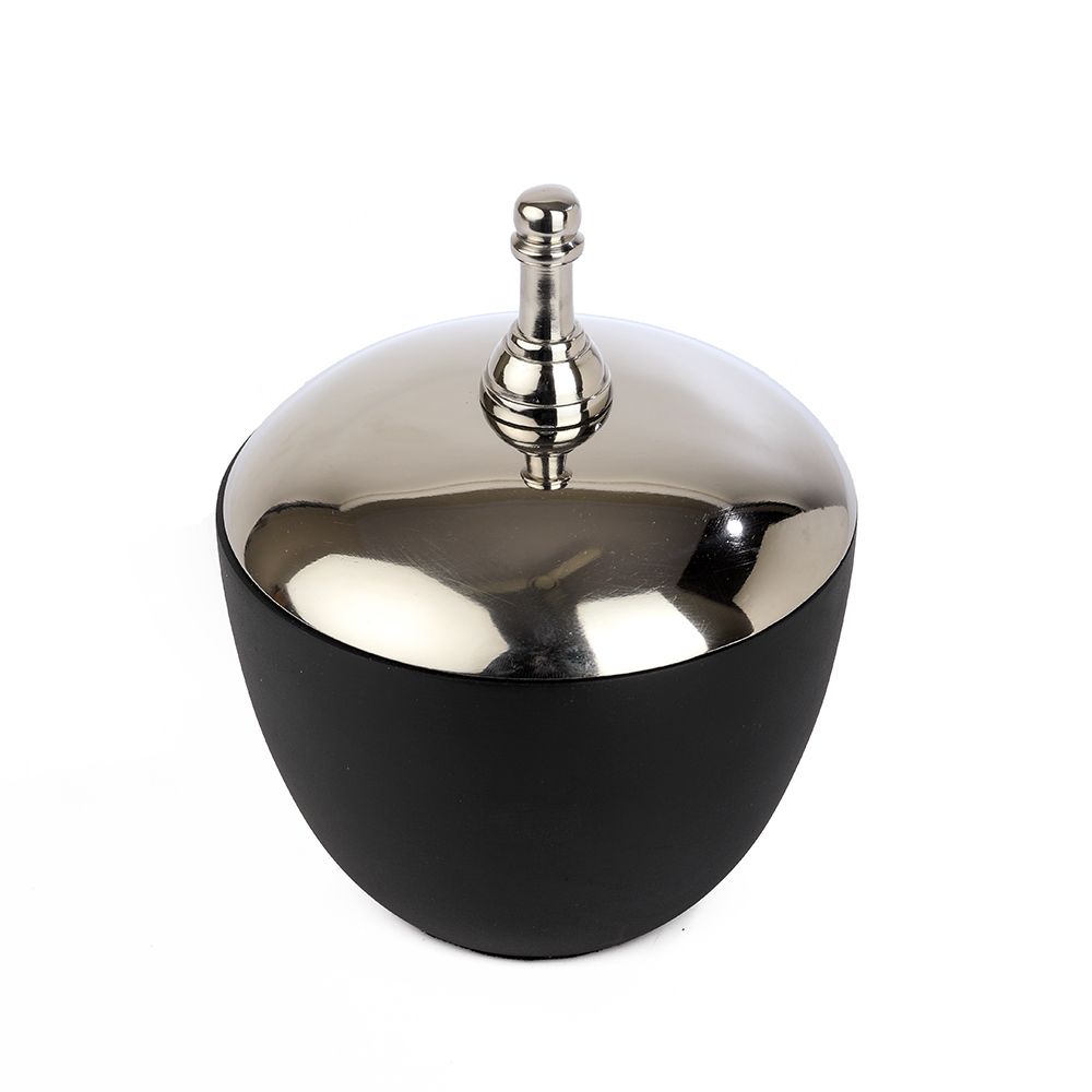 Black Metal Storage Bowl