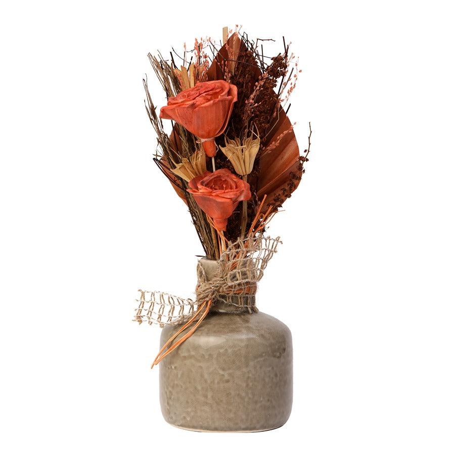 Lea Dried Sunset Orange Small Vase