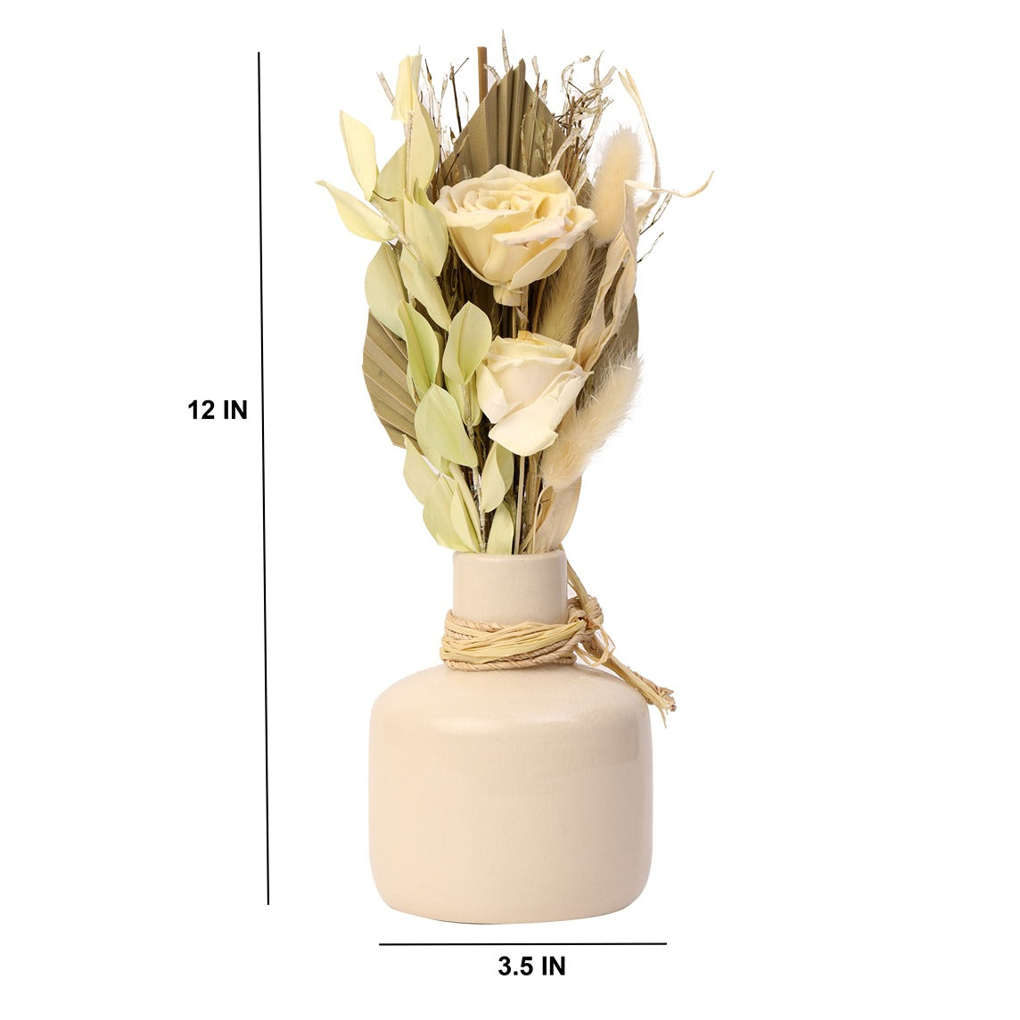 Lea Dried Yellow Delight small vase