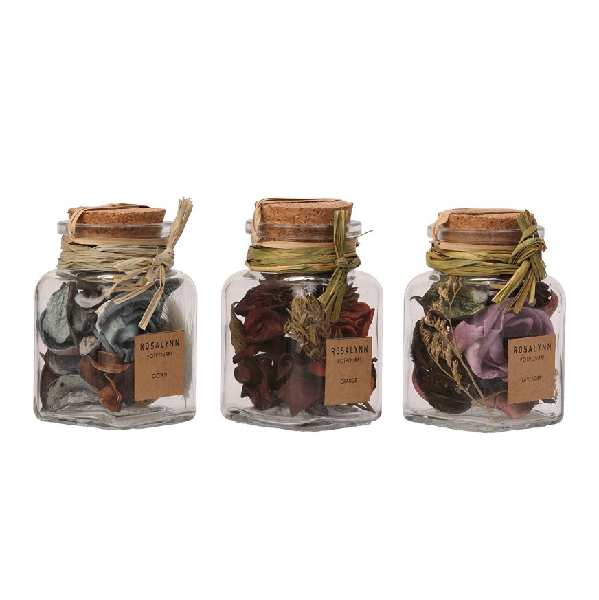 Lea dried Floral Potpourri Set of 3 (lavender, sunset orange, purple)