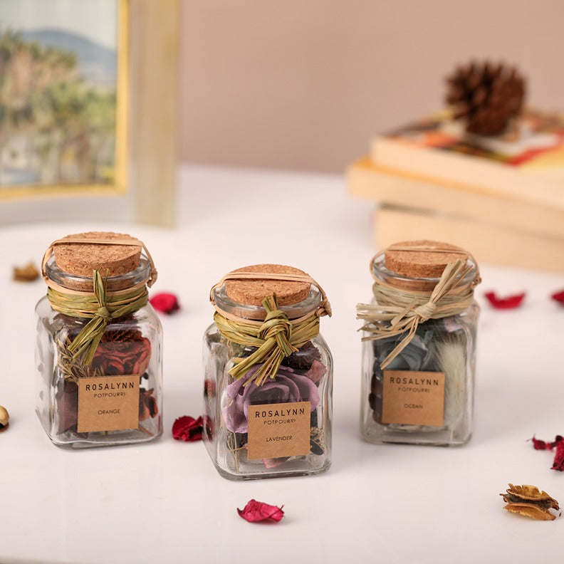 Lea dried Floral Potpourri Set of 3 (lavender, sunset orange, purple)