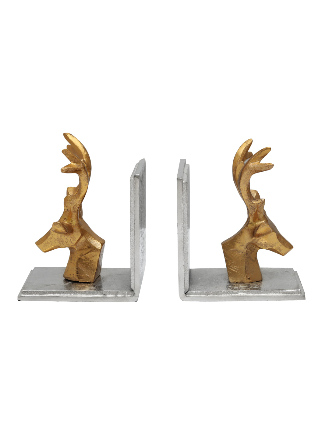 Deer's Bookend in gold and silver finish