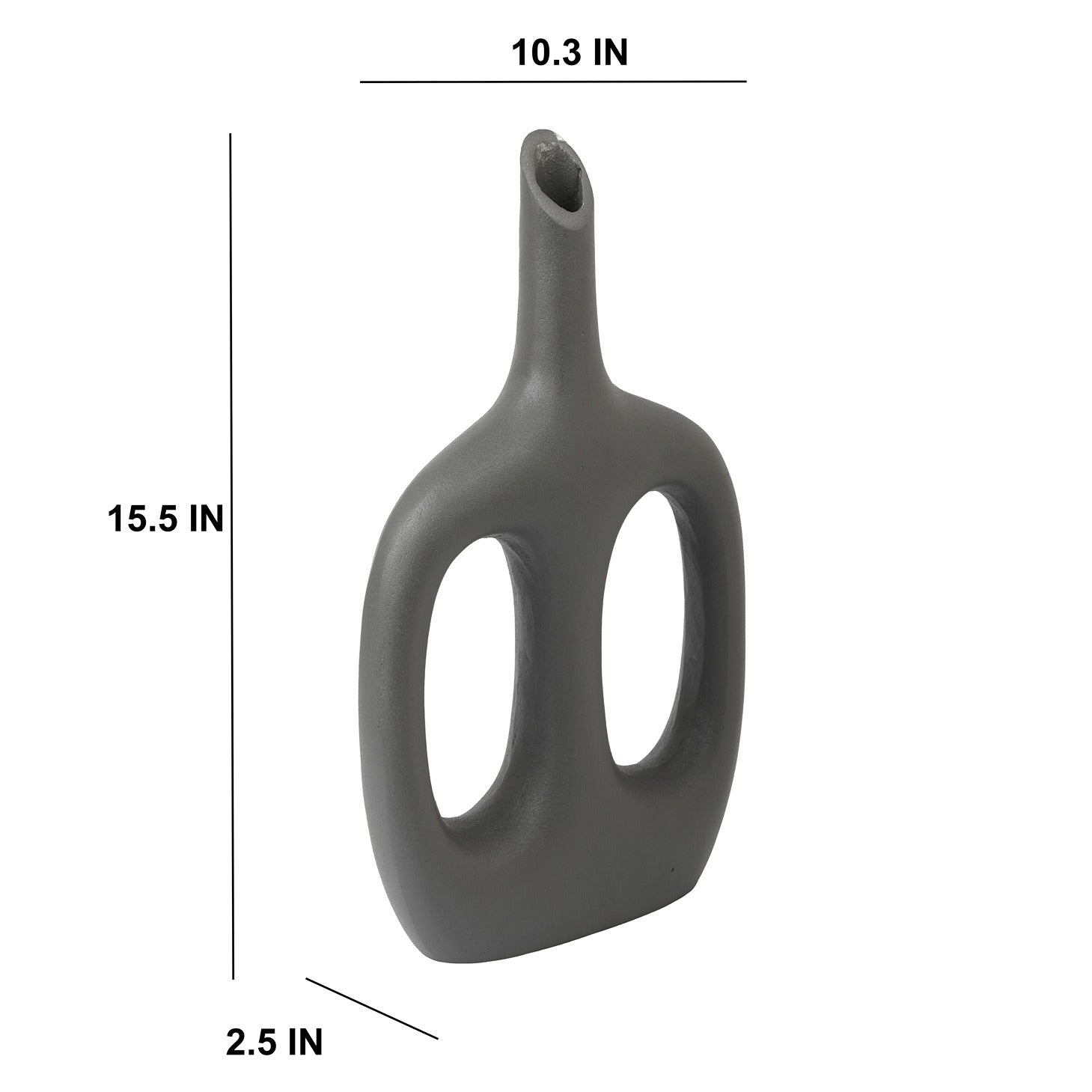 Otilia Grey Textured Vase