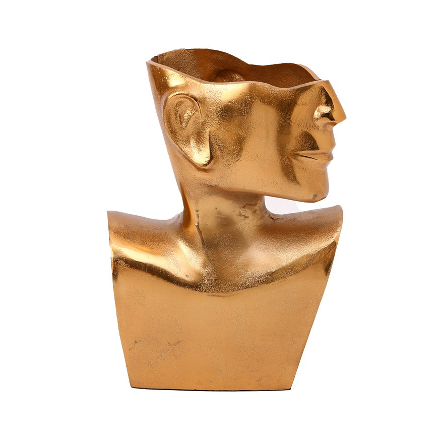 Visionary Face Gold Planter