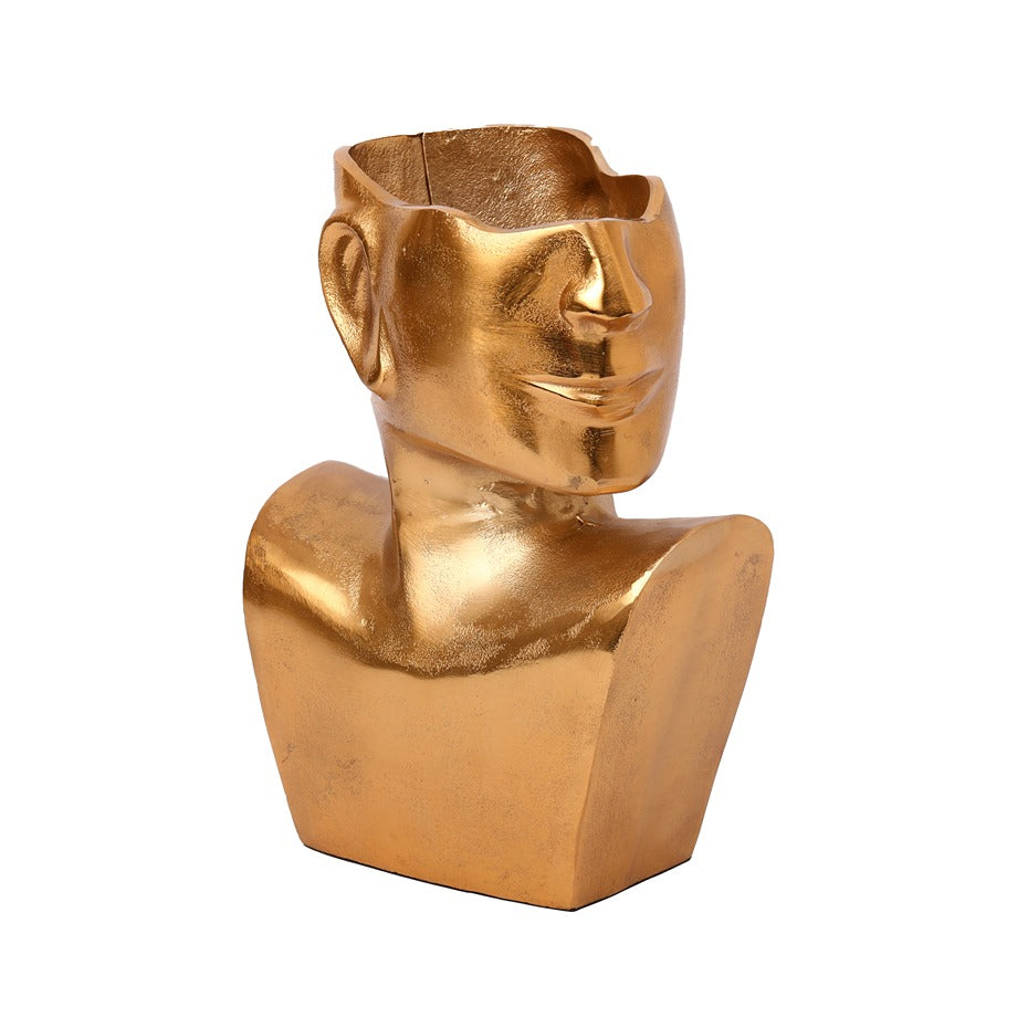 Visionary Face Gold Planter