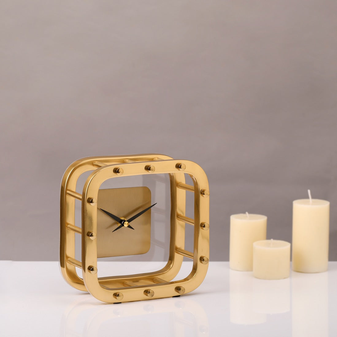 Aurelian Table Clock Gold