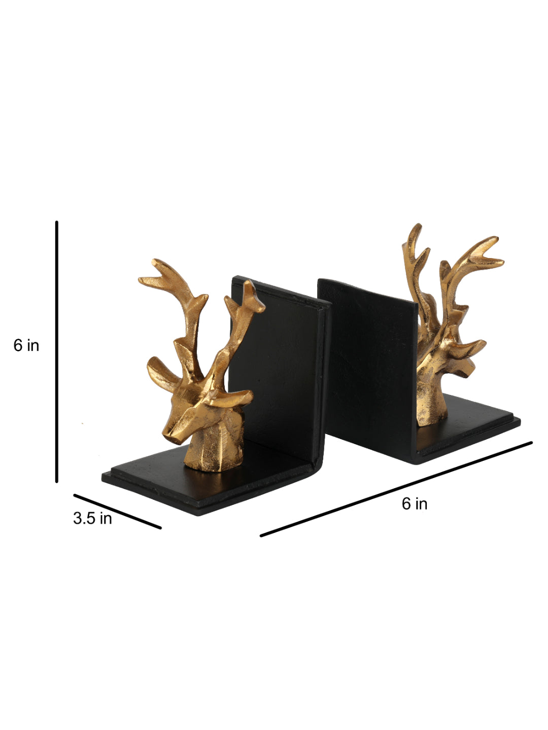 Deer's Bookend in Black and Gold