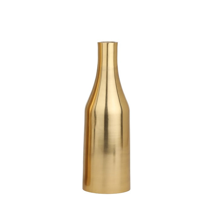 Champagne small Metal Bottle Vase