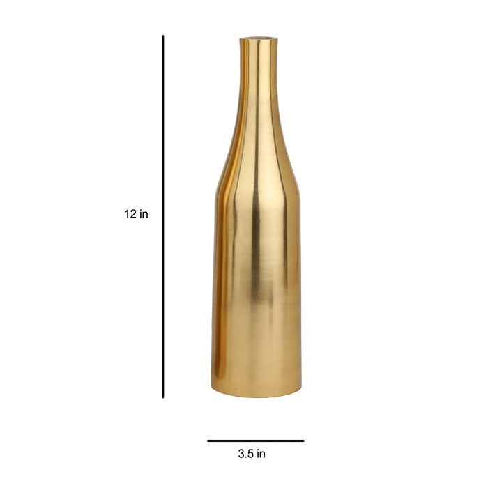 Champagne small Metal Bottle Vase