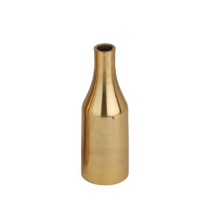 Champagne small Metal Bottle Vase