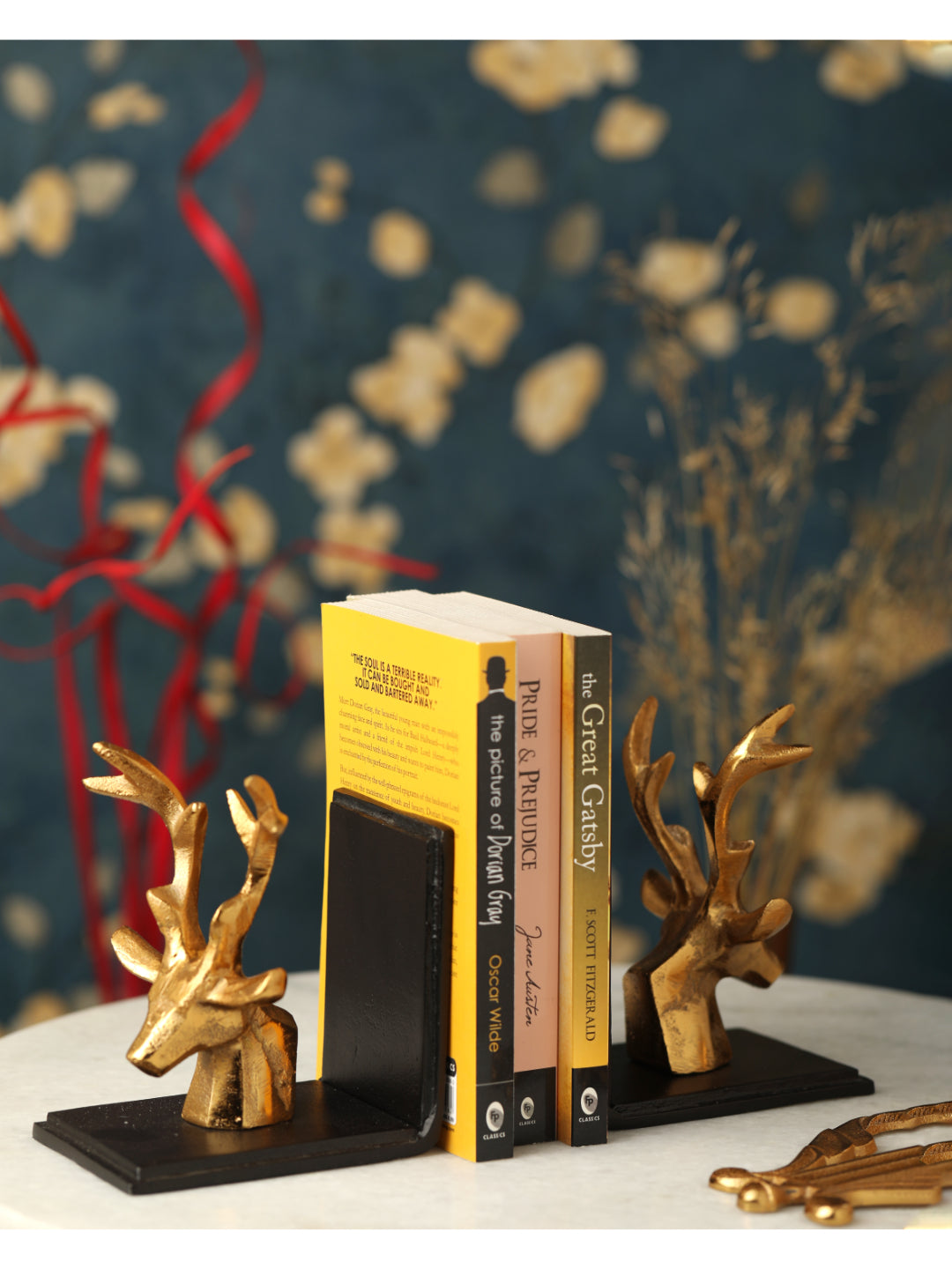 Deer's Bookend in Black and Gold