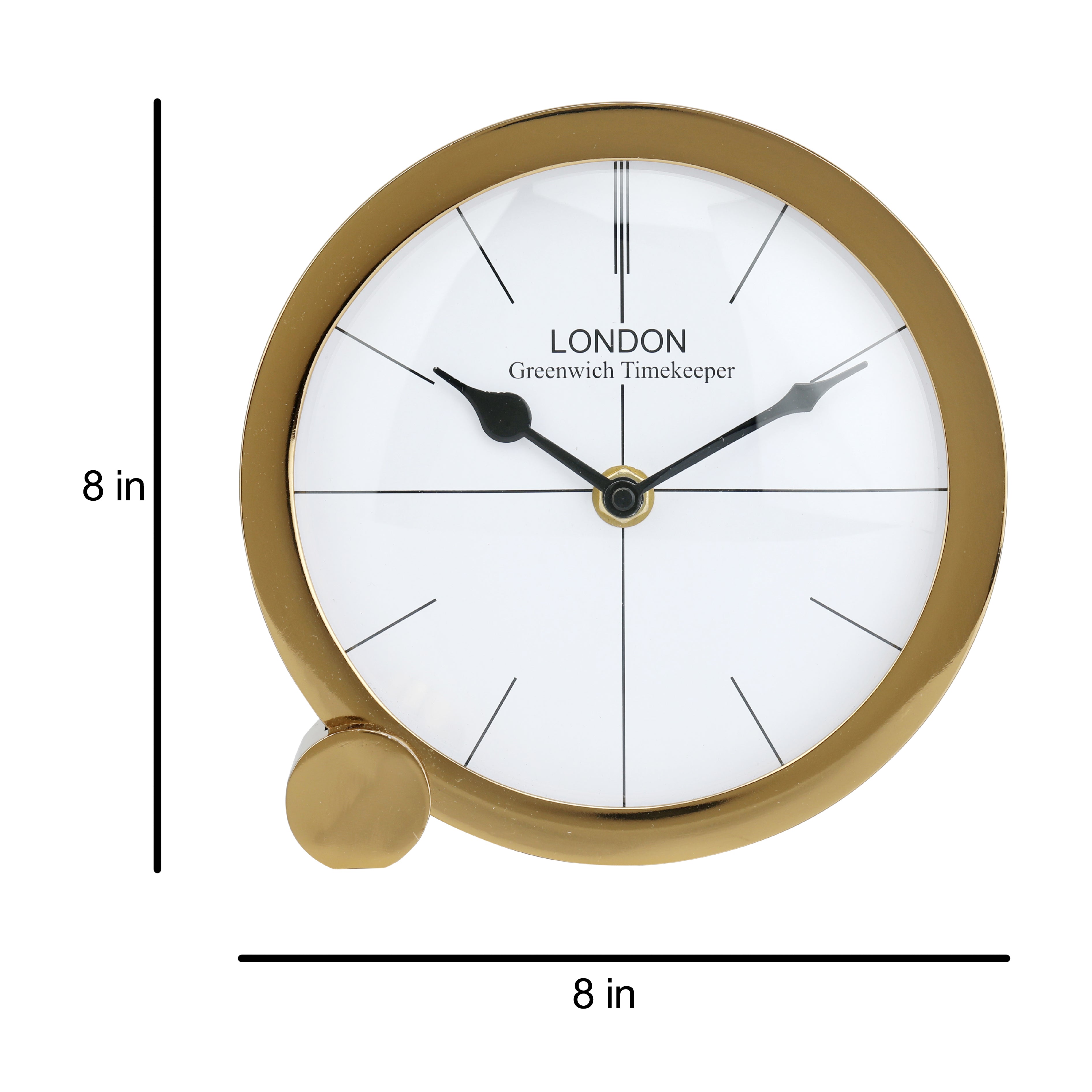 Langston Table Clock in Gold