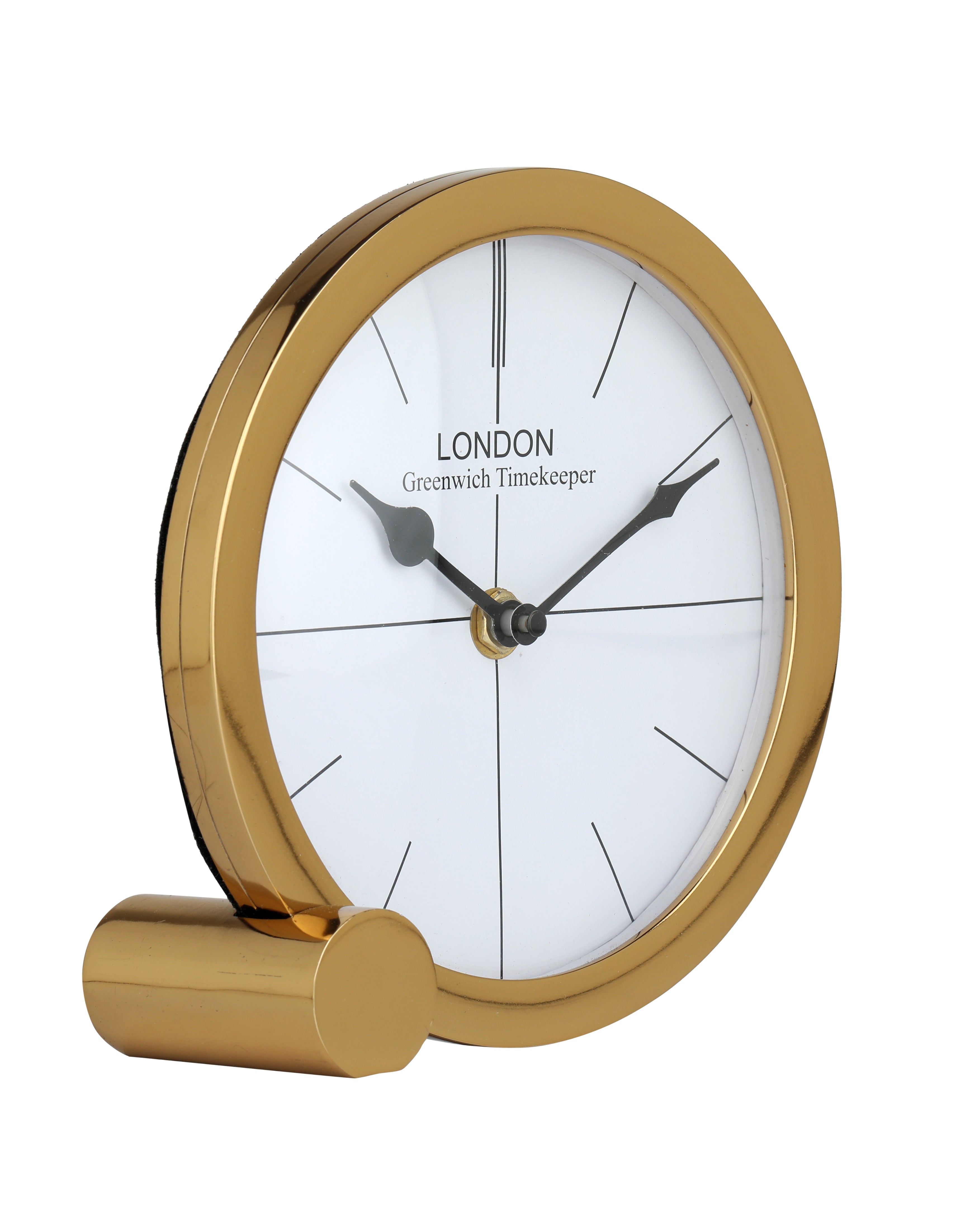 Langston Table Clock in Gold