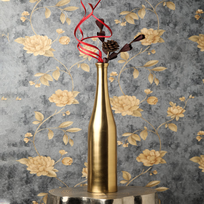 Champagne Large Bottle Vase-Full Gold