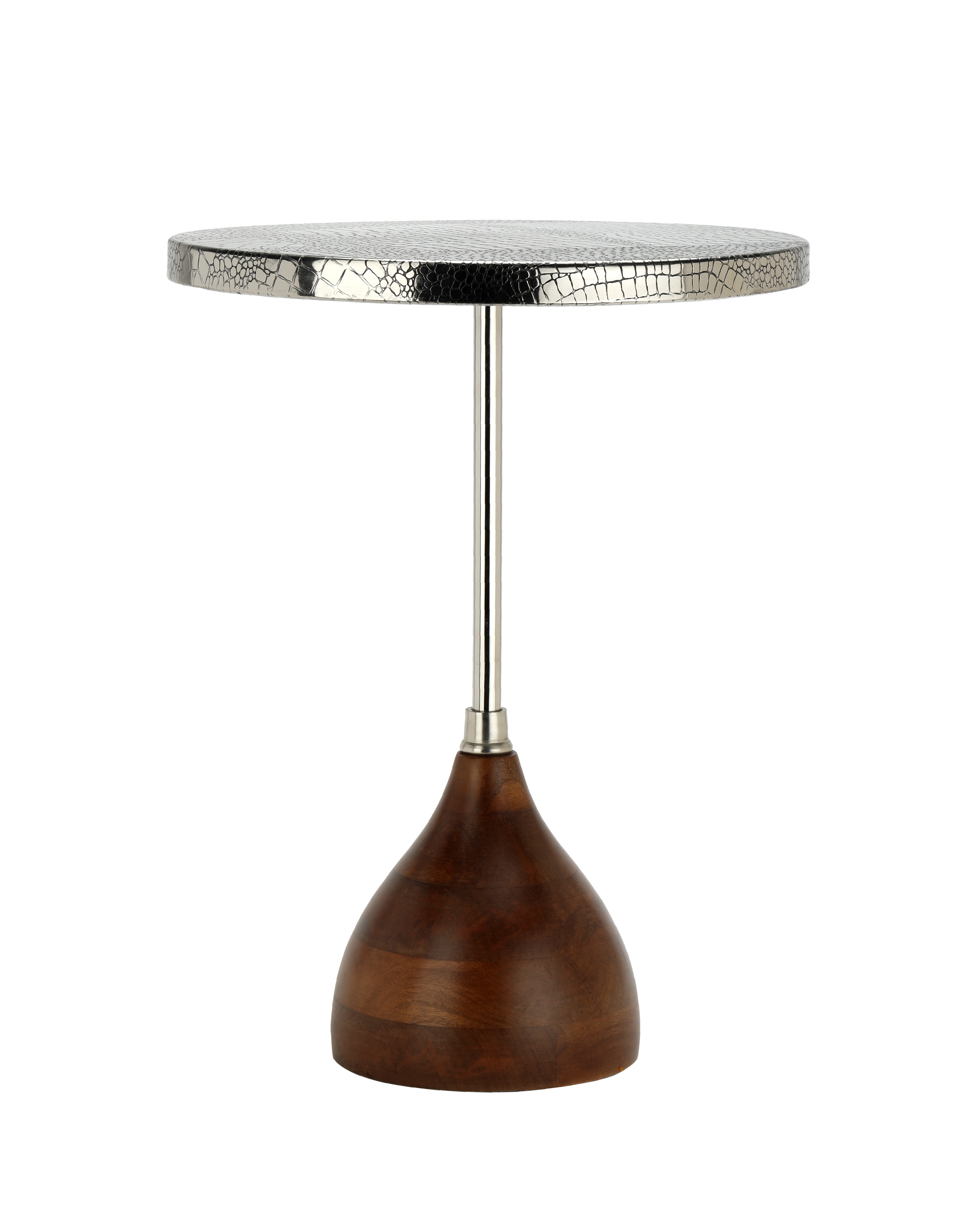 Viotto Croc Pattern Side Table Silver