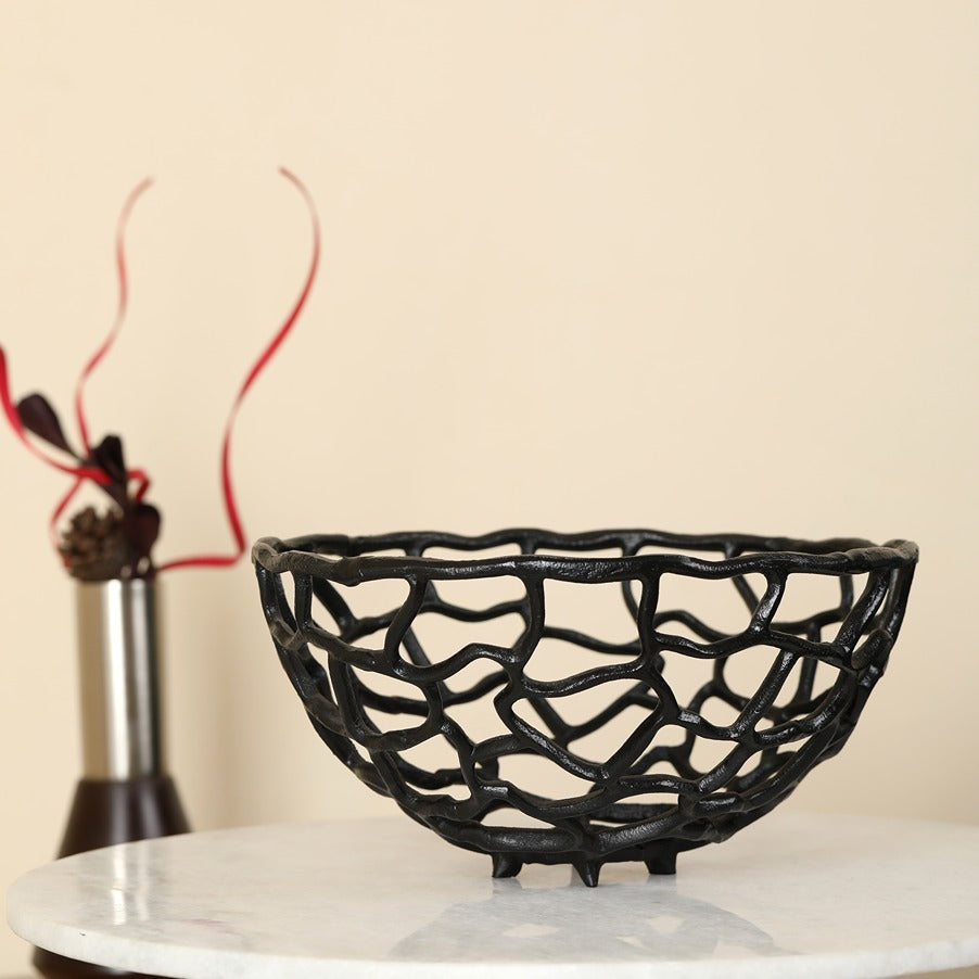 Entwined Basket in Black Colour