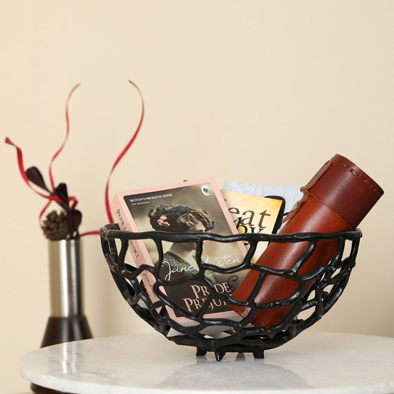 Entwined Basket in Black Colour