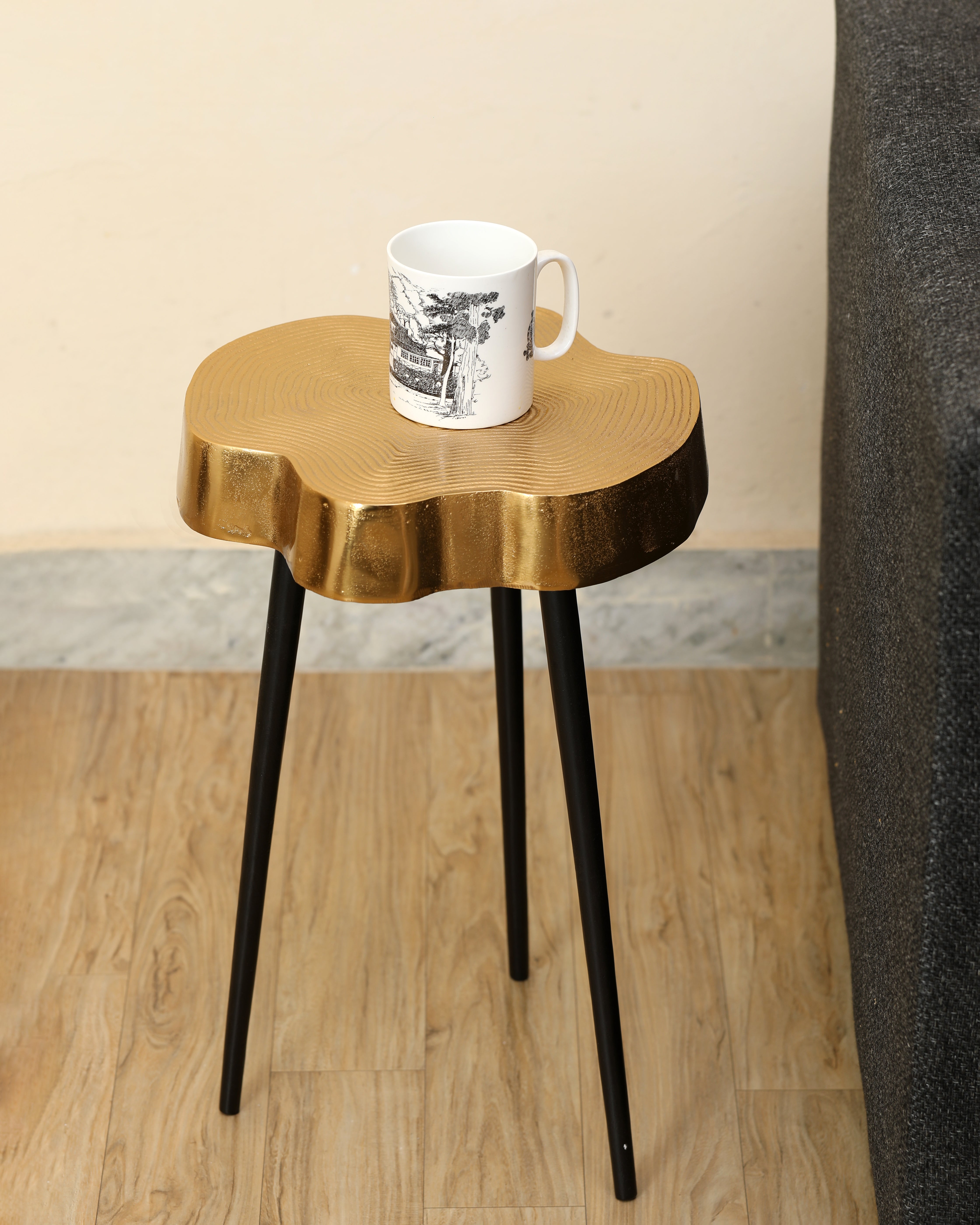 Sawed Log Side Table