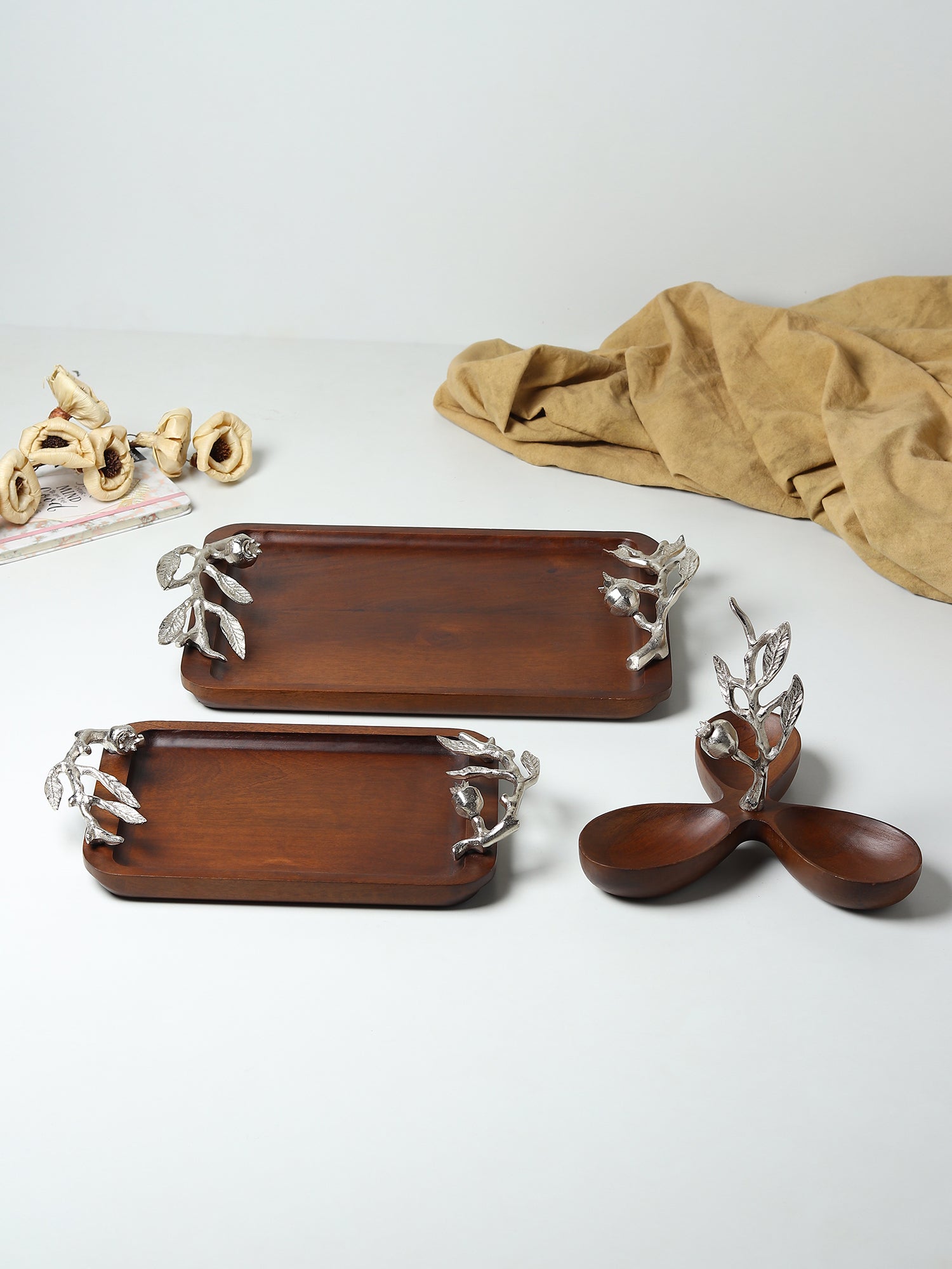 Pomegranate silver Large tray