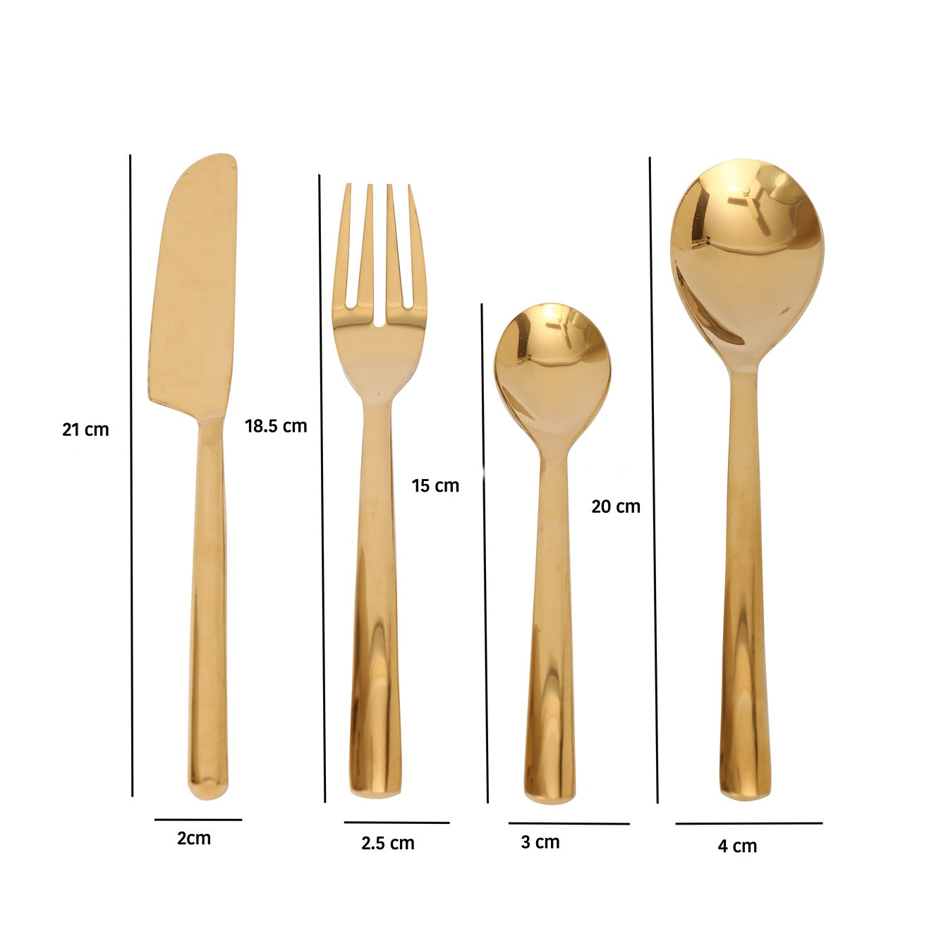 Ava Luxe Gold Cutlery Set