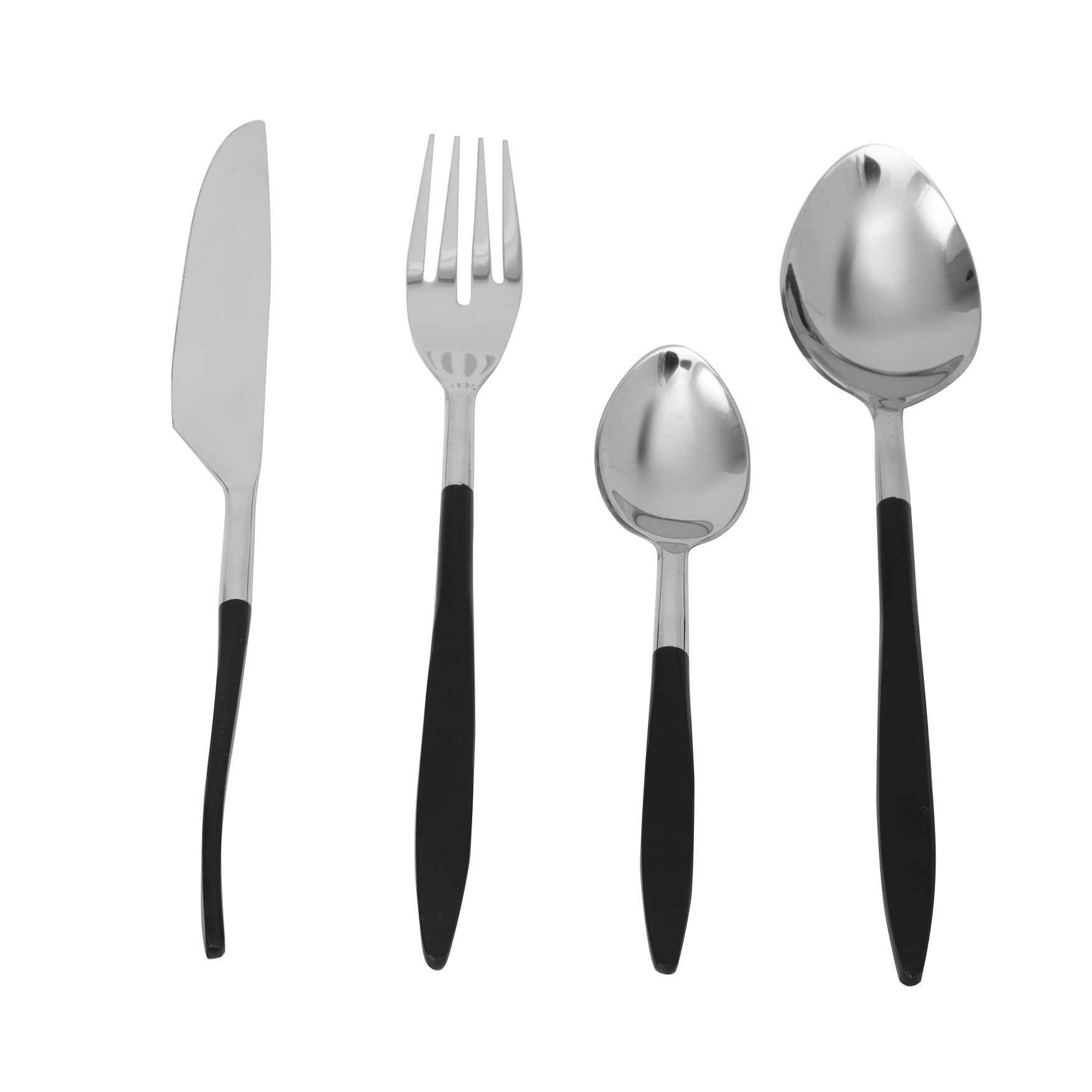 Midnight Opulence Black & Silver Cutlery Set