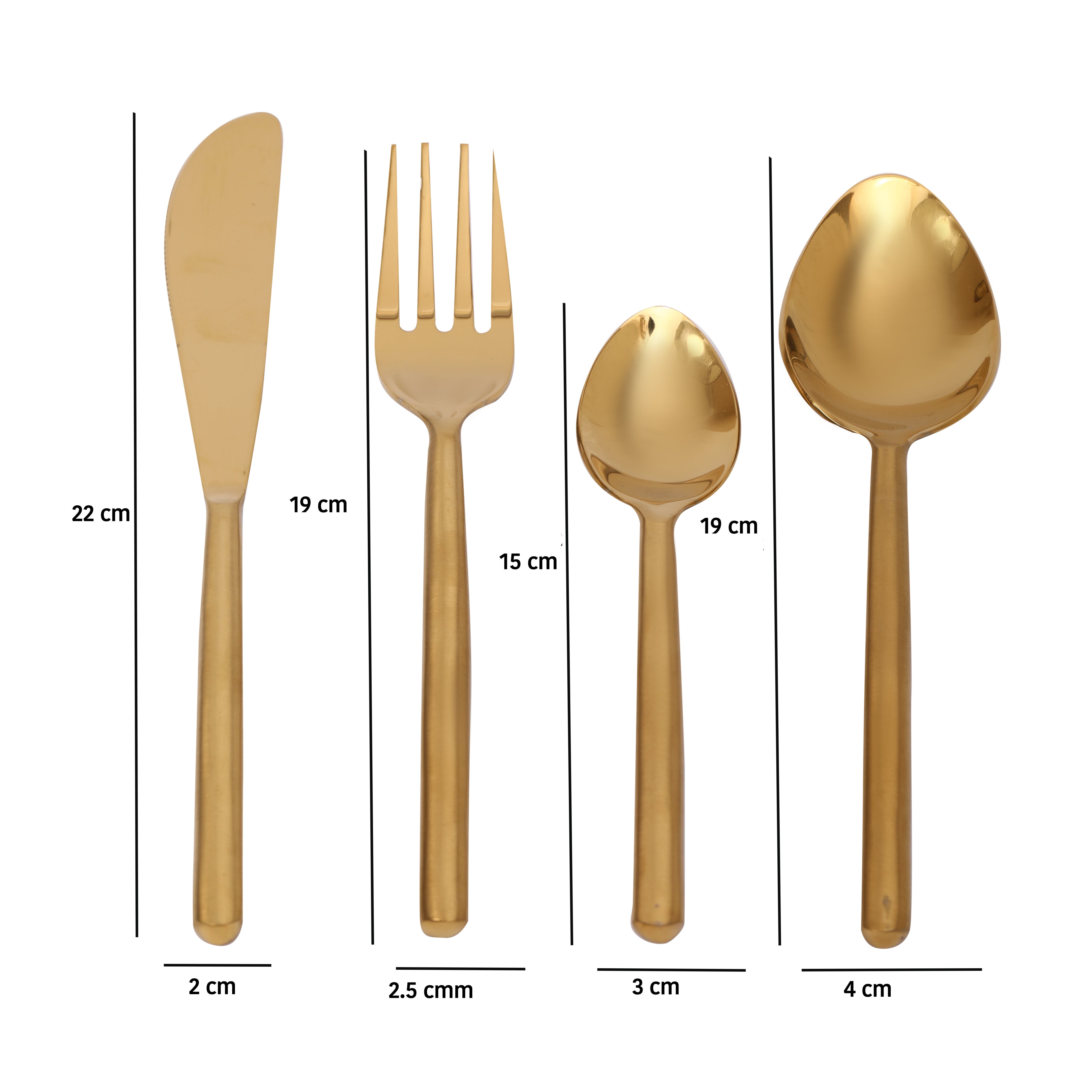 Radiant Reflections Gold Cutlery Set