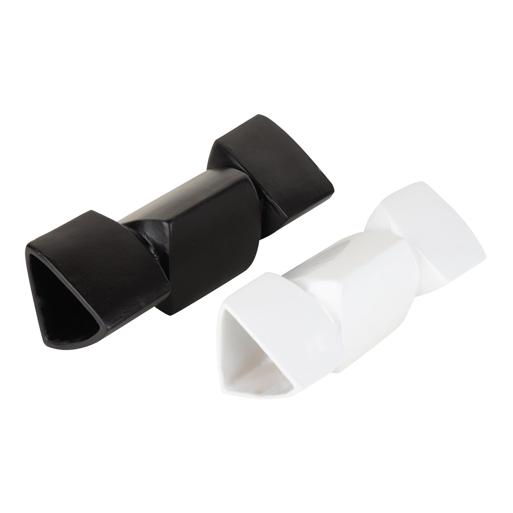 Verti Ceramic Vase set in Black & White