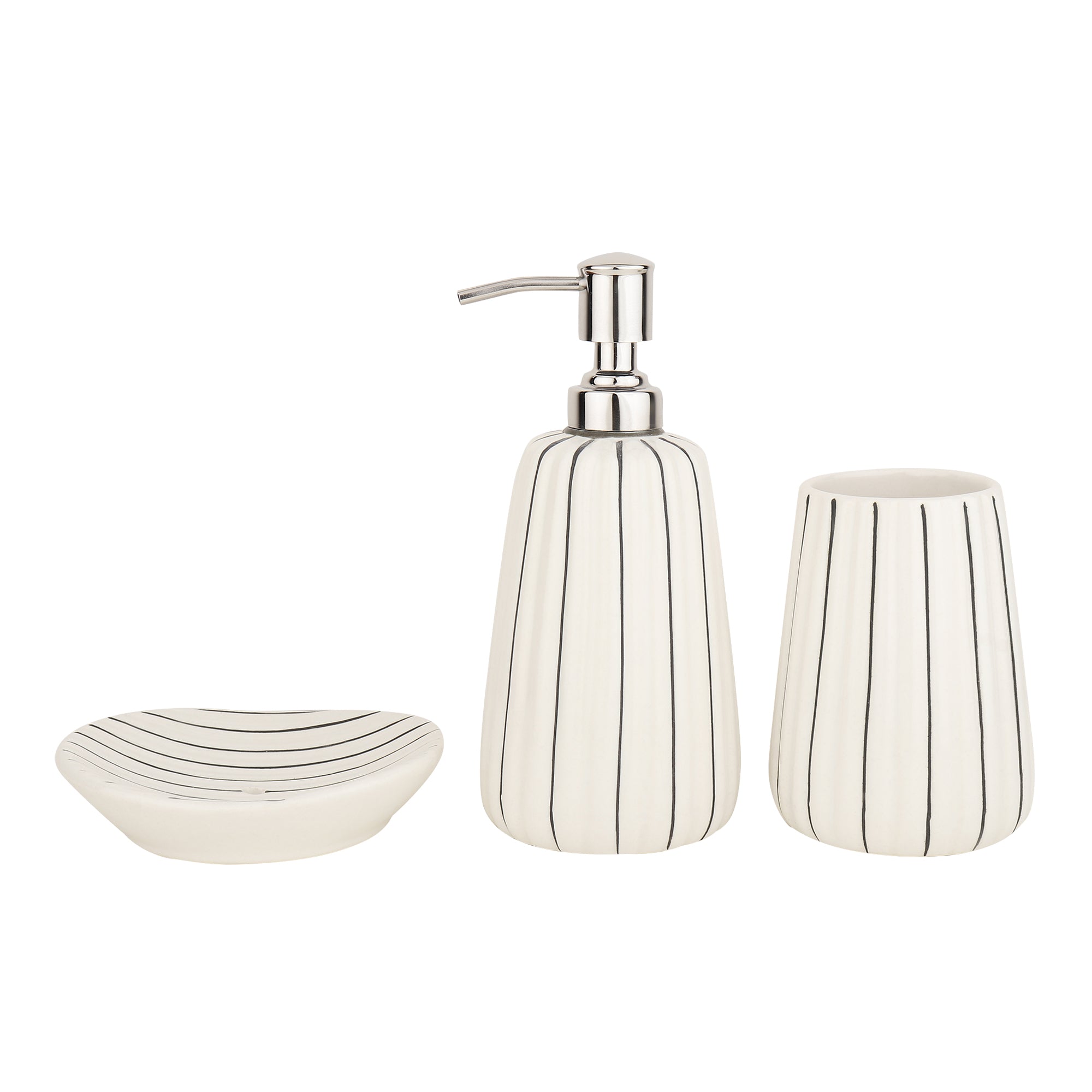 Blanc Brilliance Ceramic Bath Set