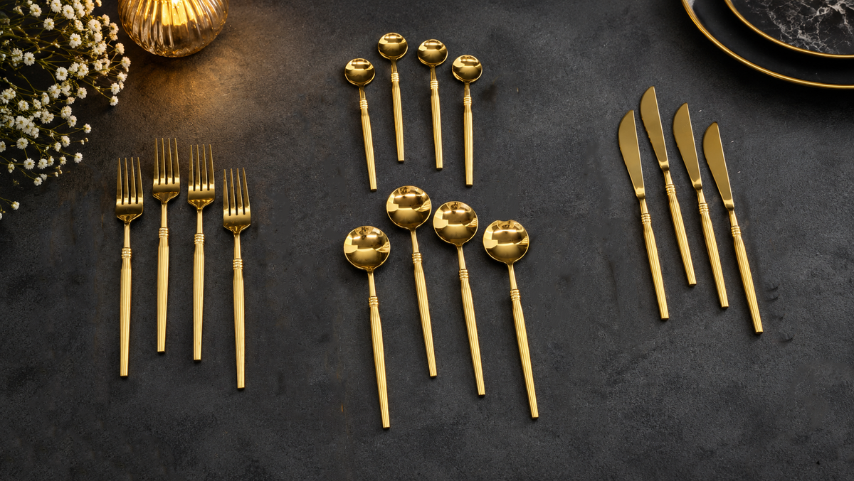 Juno Gold Cutlery Set of 16