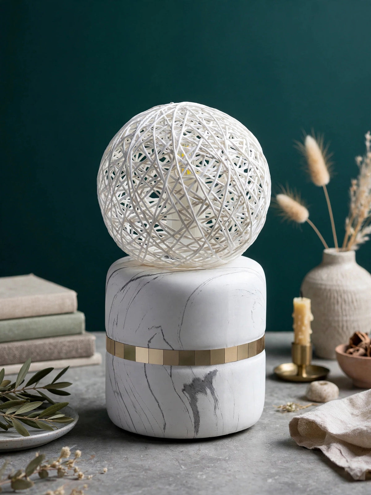 Weave Forme White Table Lamp