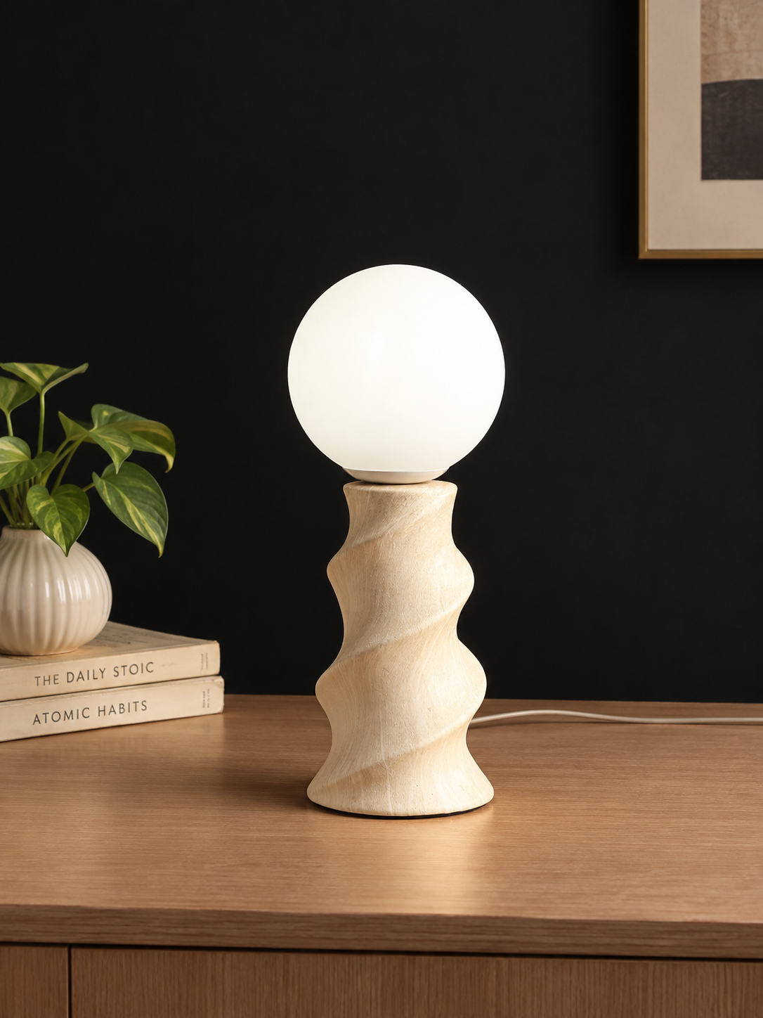 Twist Forme Brown Table Lamp