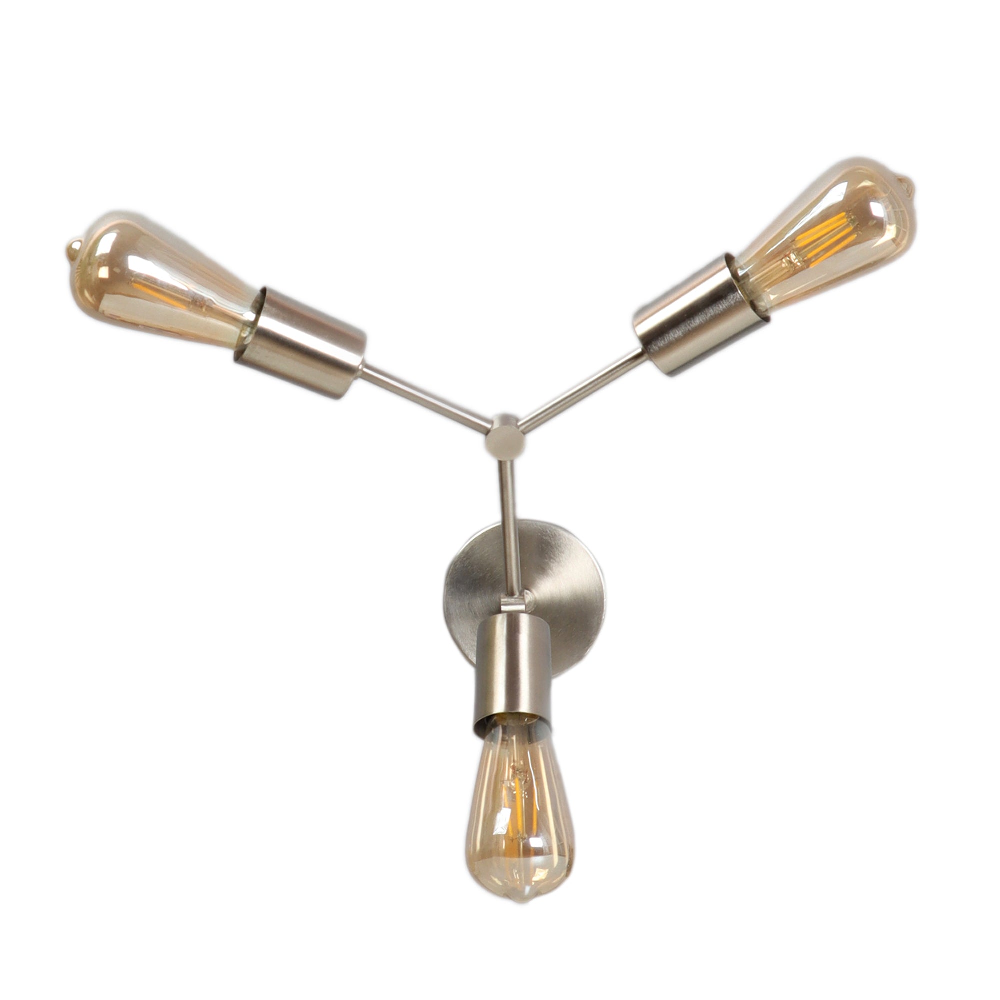 Salcia Artsy Triple Wall light in Silver Finish