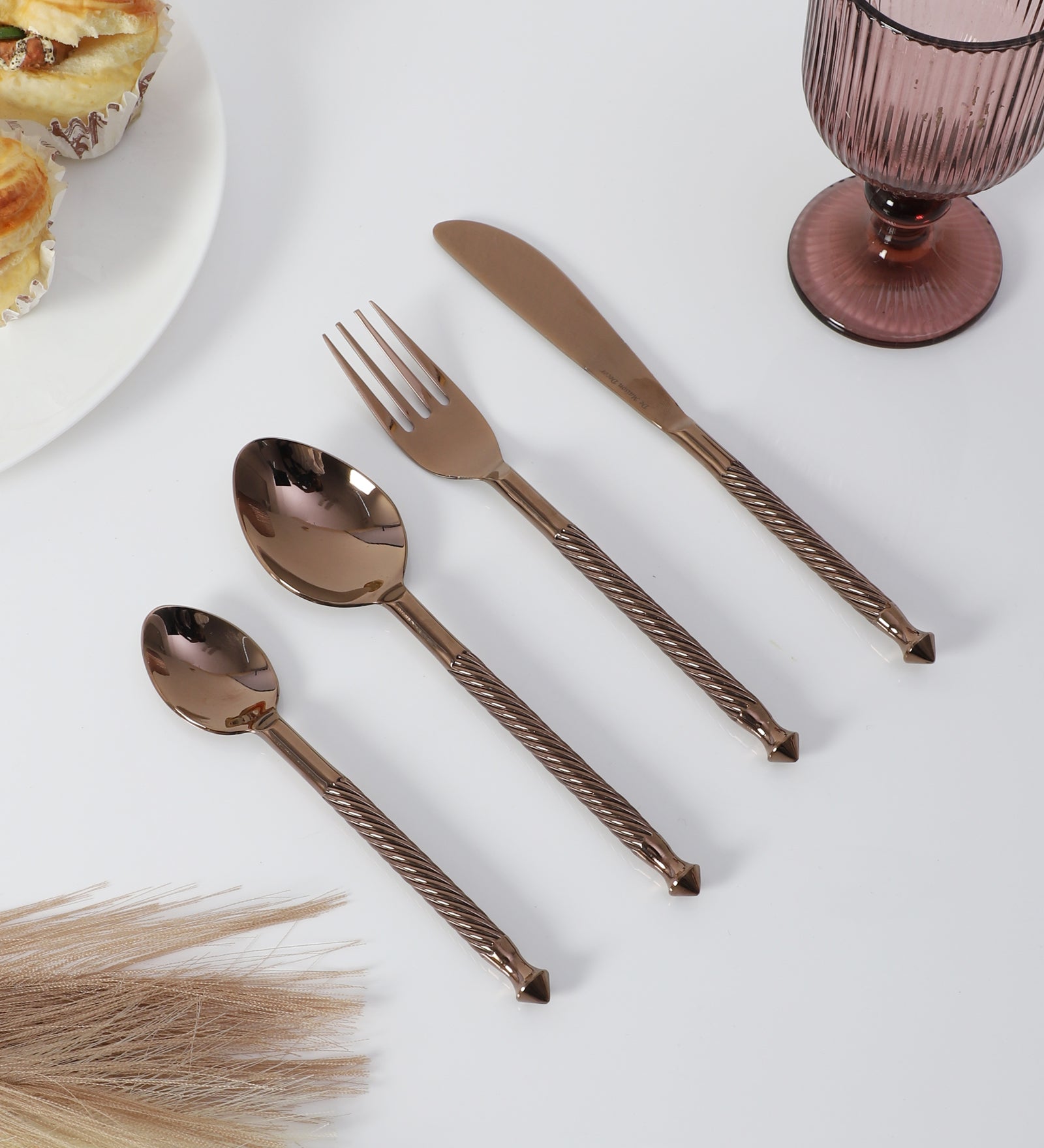 Cutlery , Stainless Steel Cutlery Set, Gold Cutlery Set,Tableware,Kitchen Essentials,Premium Cutlery