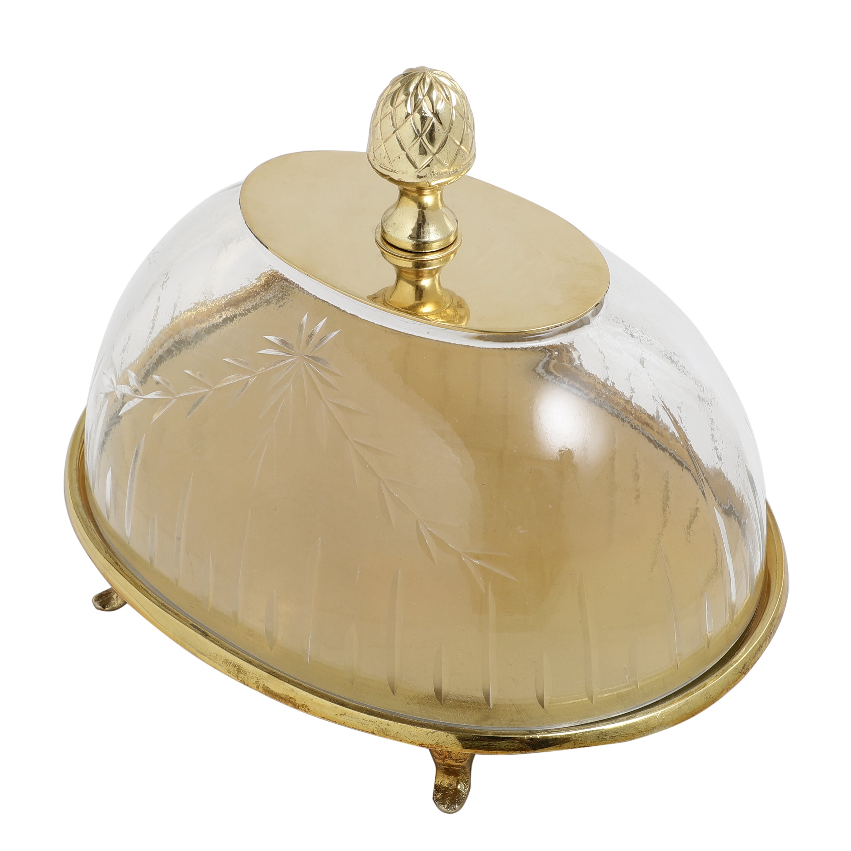 Leafy Vine cake dome Gold