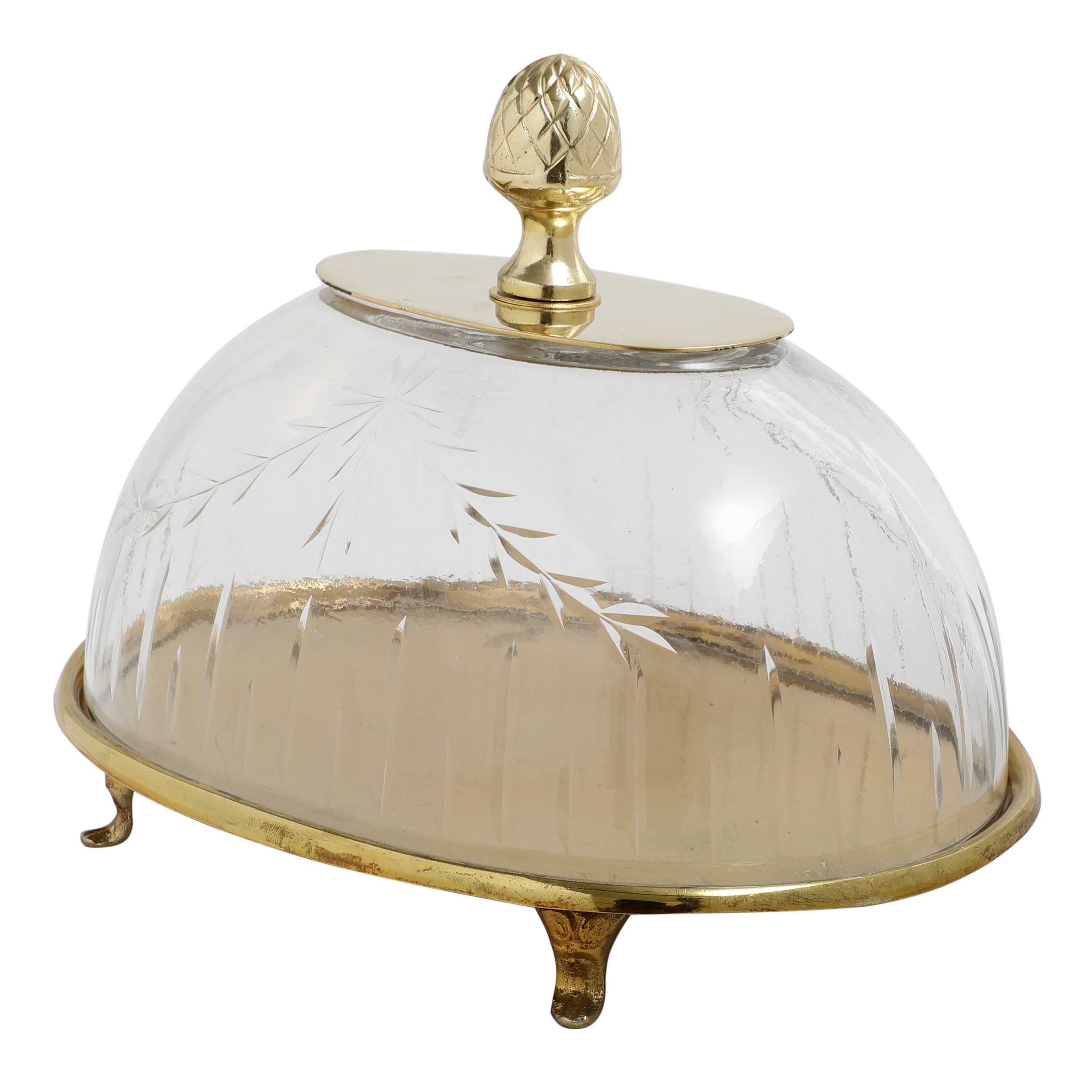 Leafy Vine cake dome Gold