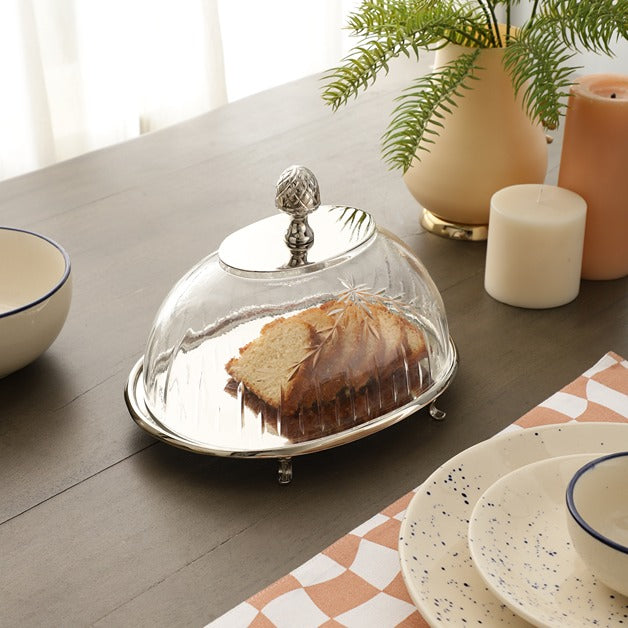 Leafy Vine cake dome Silver