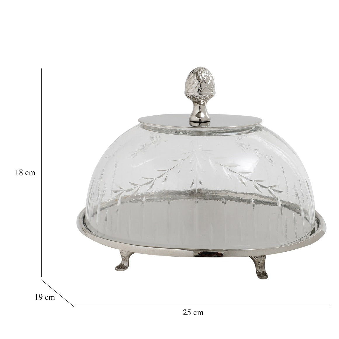 Leafy Vine cake dome Silver
