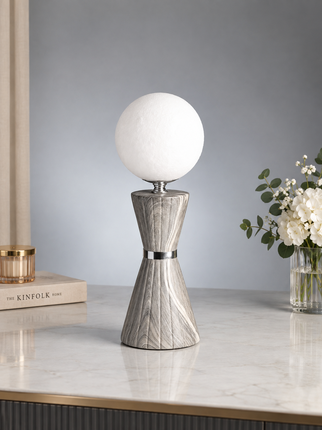 Sculpt Forme Grey Table Lamp
