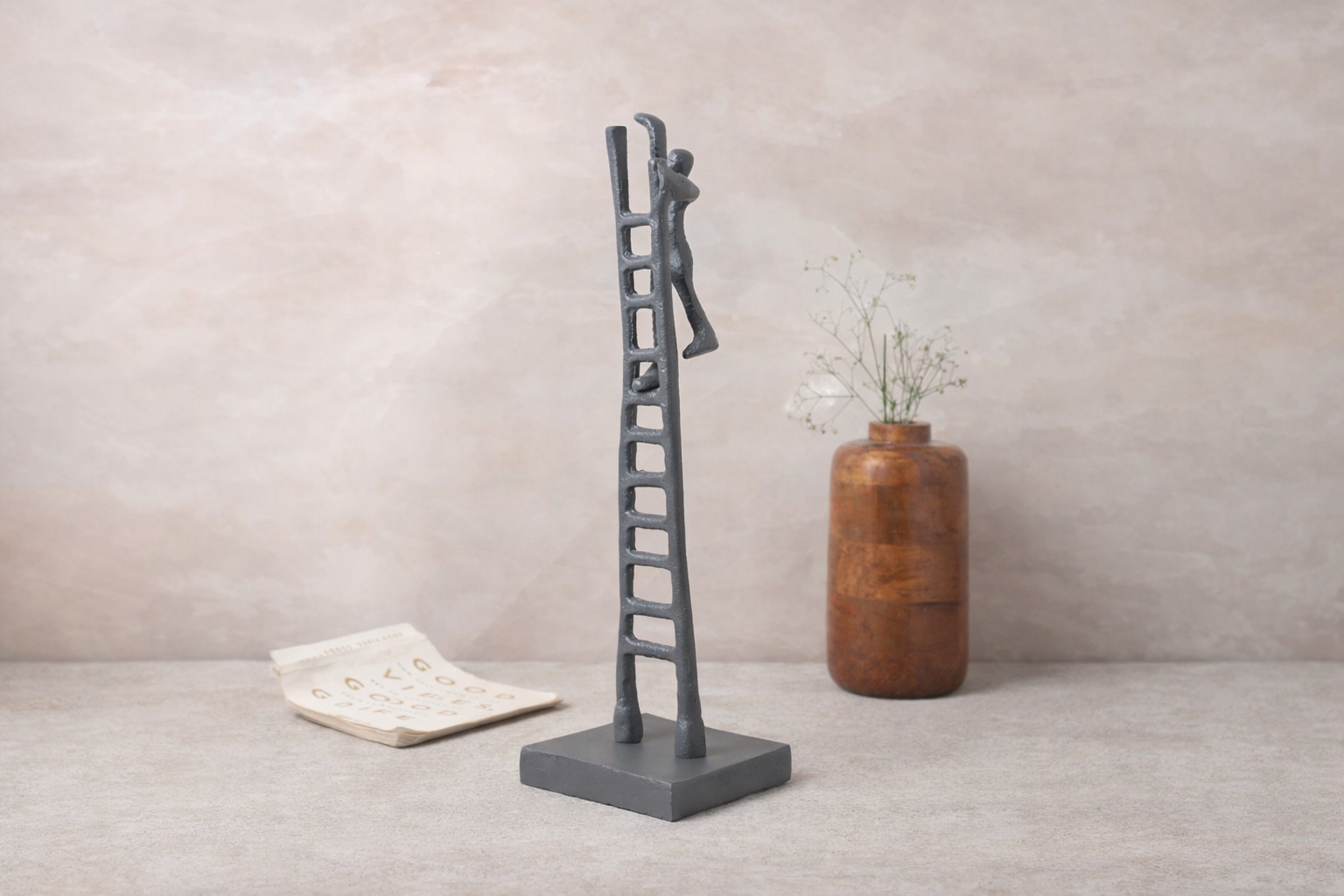 Ascendant Dreamer Sculpture in Grey