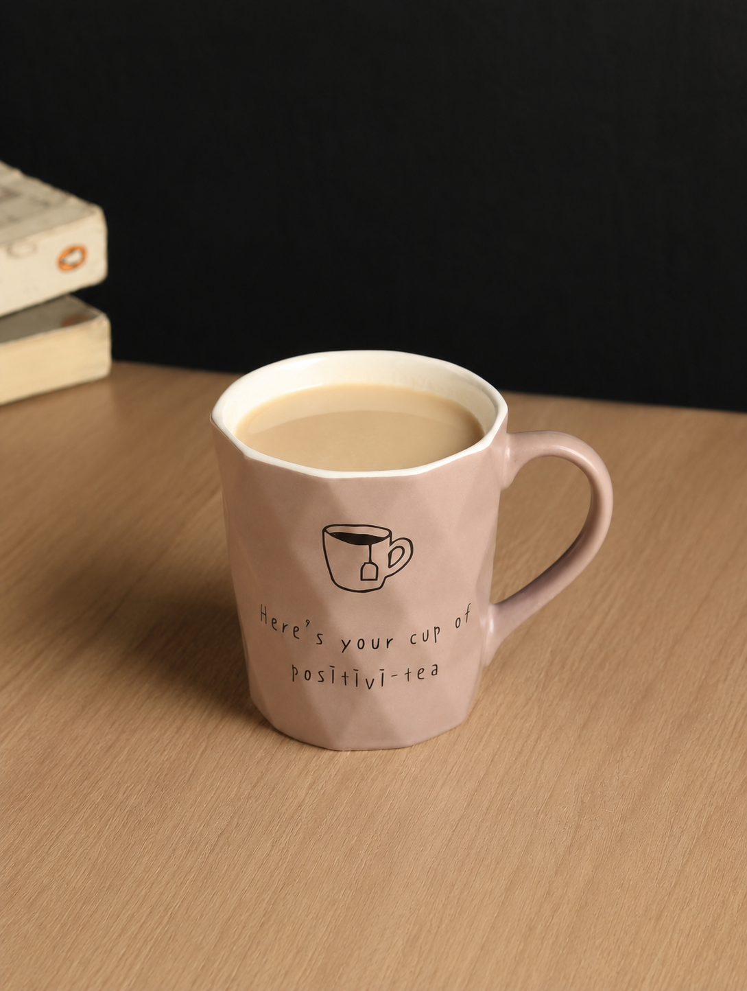 Positive-Tea Grey ceramic cup