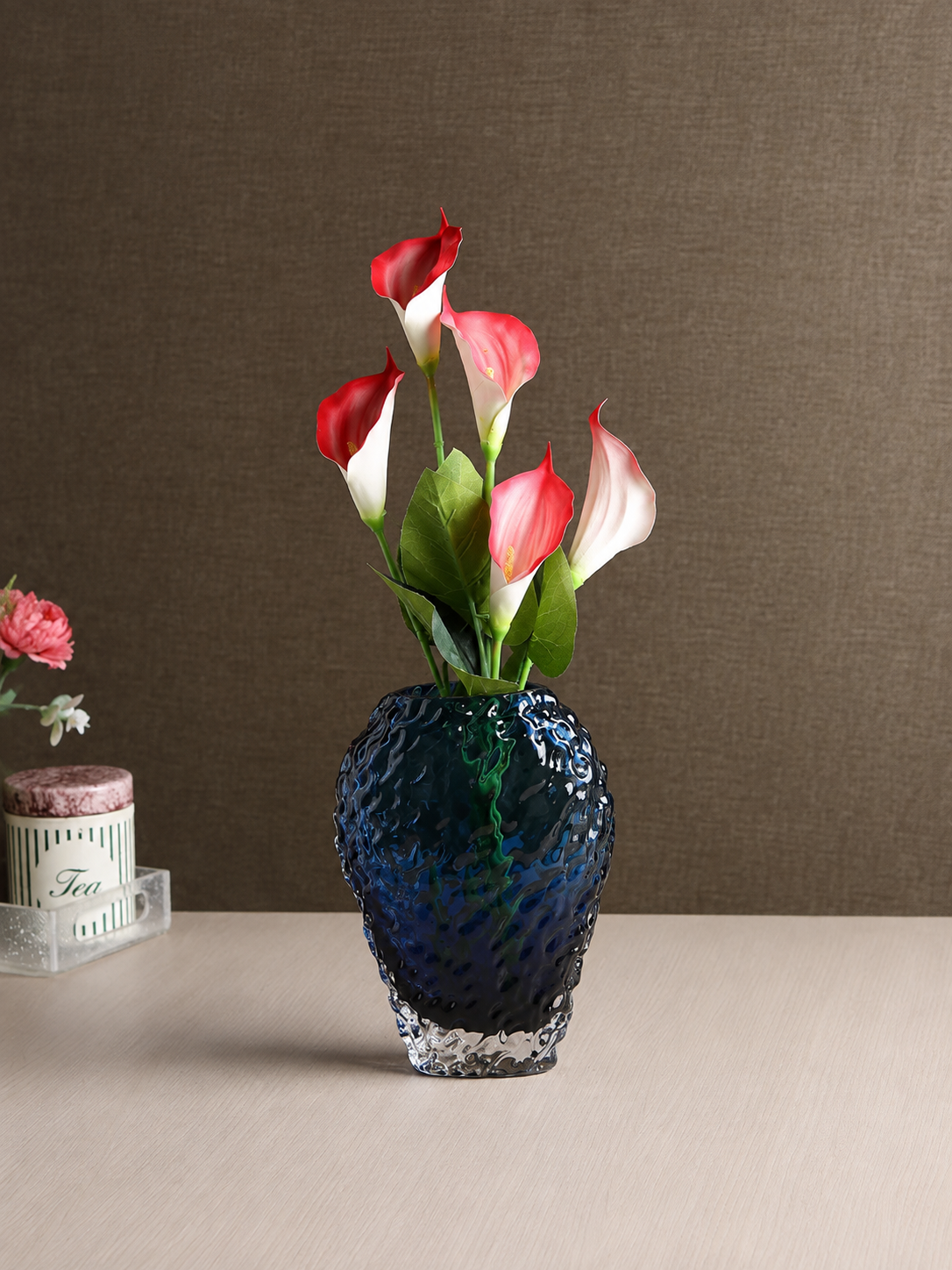 Torrent Blue Crystal Vase Tall