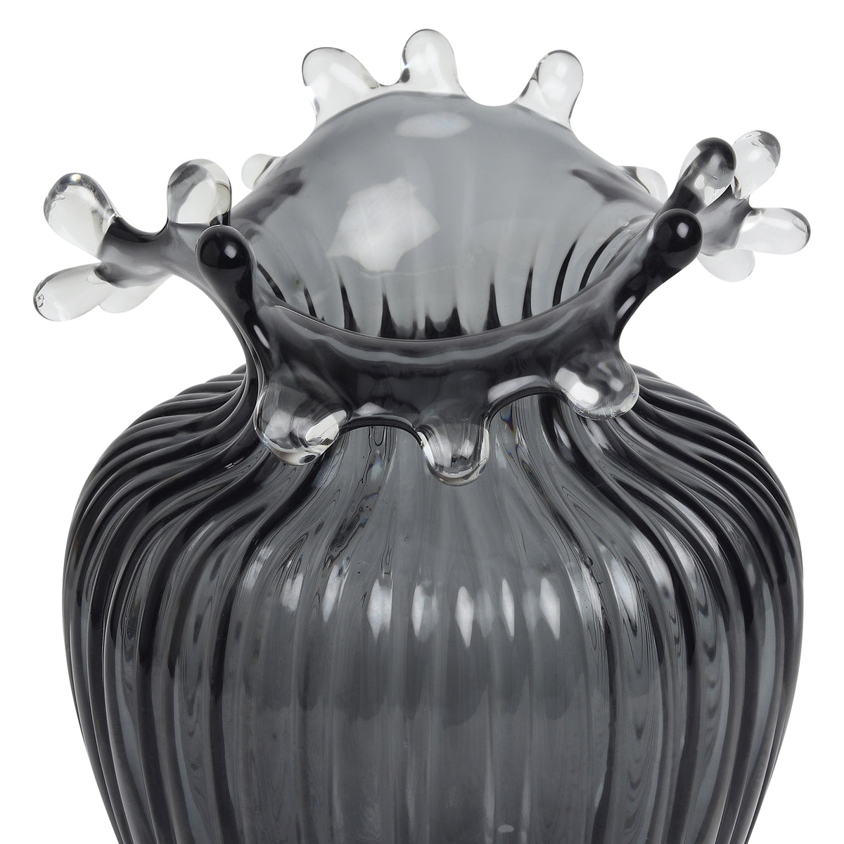 Gatsby Grey Large Glass Vase